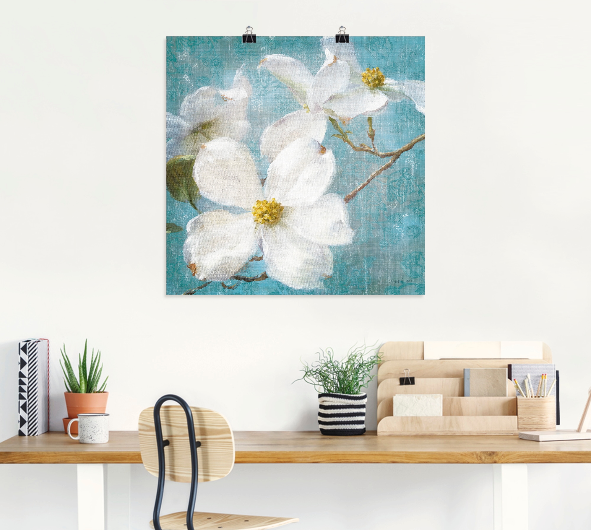 Artland Wandbild »Vintage Blüte I«, Blumen, (1 St.), als Leinwandbild, Poster, Wandaufkleber in verschied. Größen