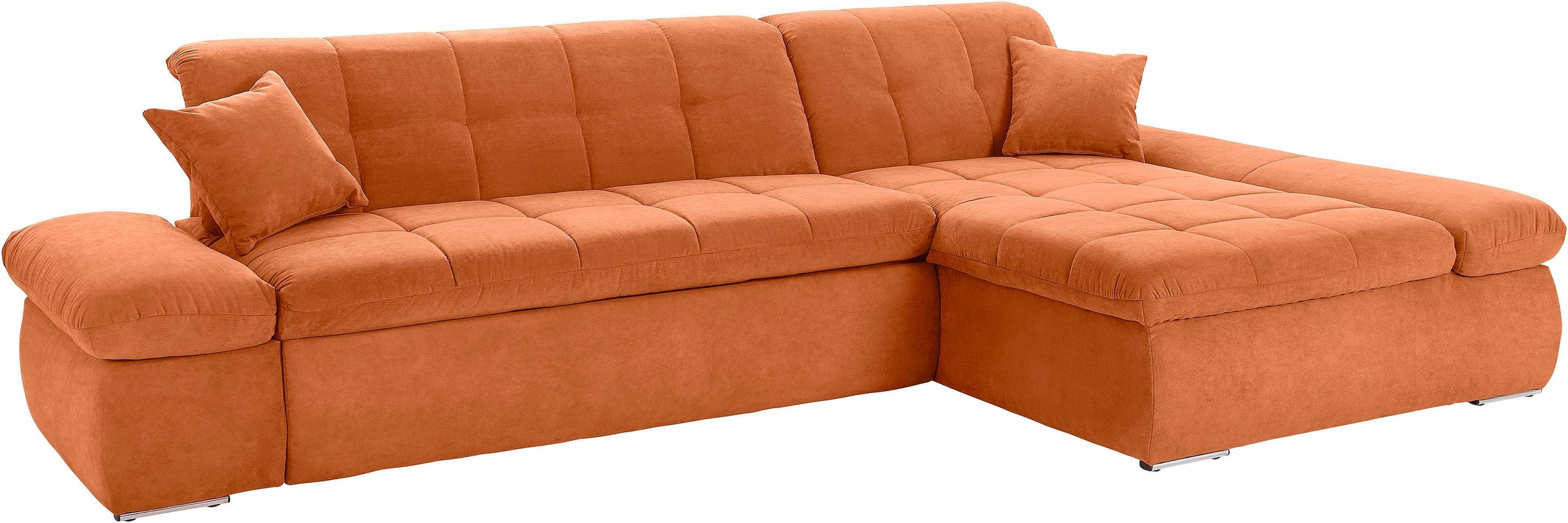 DOMO collection Ecksofa "NMORIC XXL, 300x172x80cm, viel Platz, bequem, L-Form" wahlweise mit Bettfunktion und Armlehnverstellung