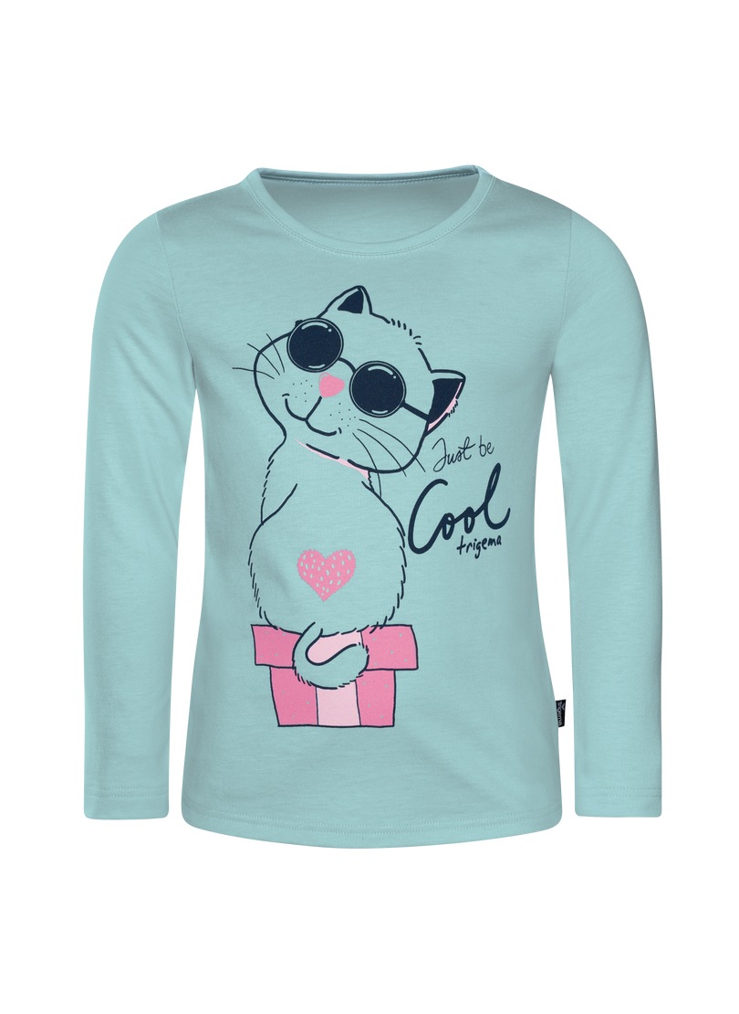 Trigema Pyjamaoberteil »TRIGEMA Langarmshirt mit Katzen-Motiv«, (1 tlg.)