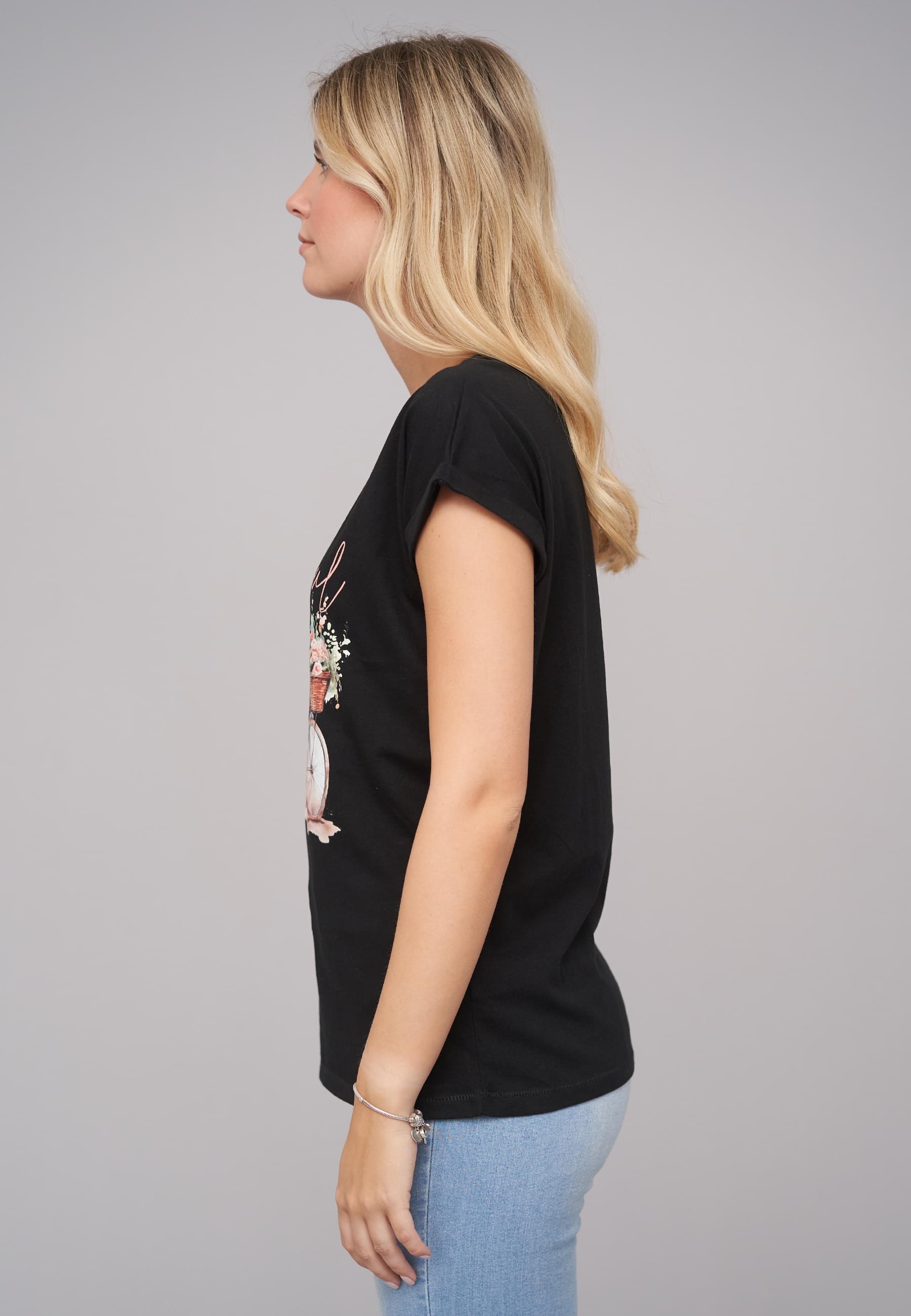 CLOUD 5IVE T-Shirt »CLOUD 5IVE Ladies Grateful/Bike03 Tee«, (1 tlg.)
