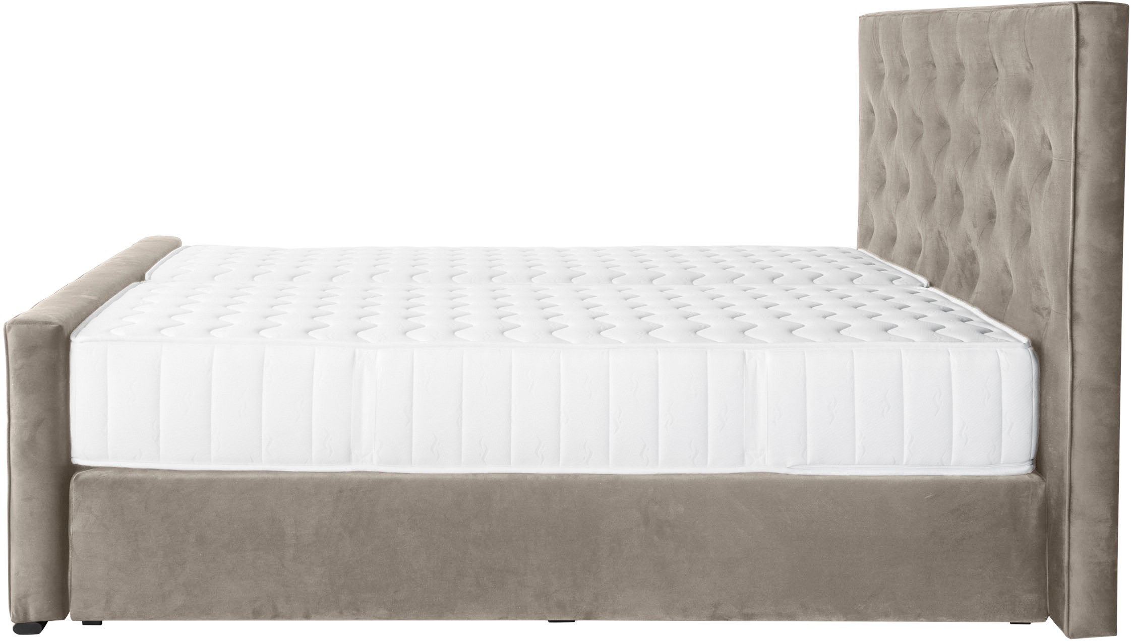 COLLECTION AB Boxspringbett »Florence erhältlich in der Breite 180cm«, inkl. Bettkasten und King-Matratzen (28cm) in H3