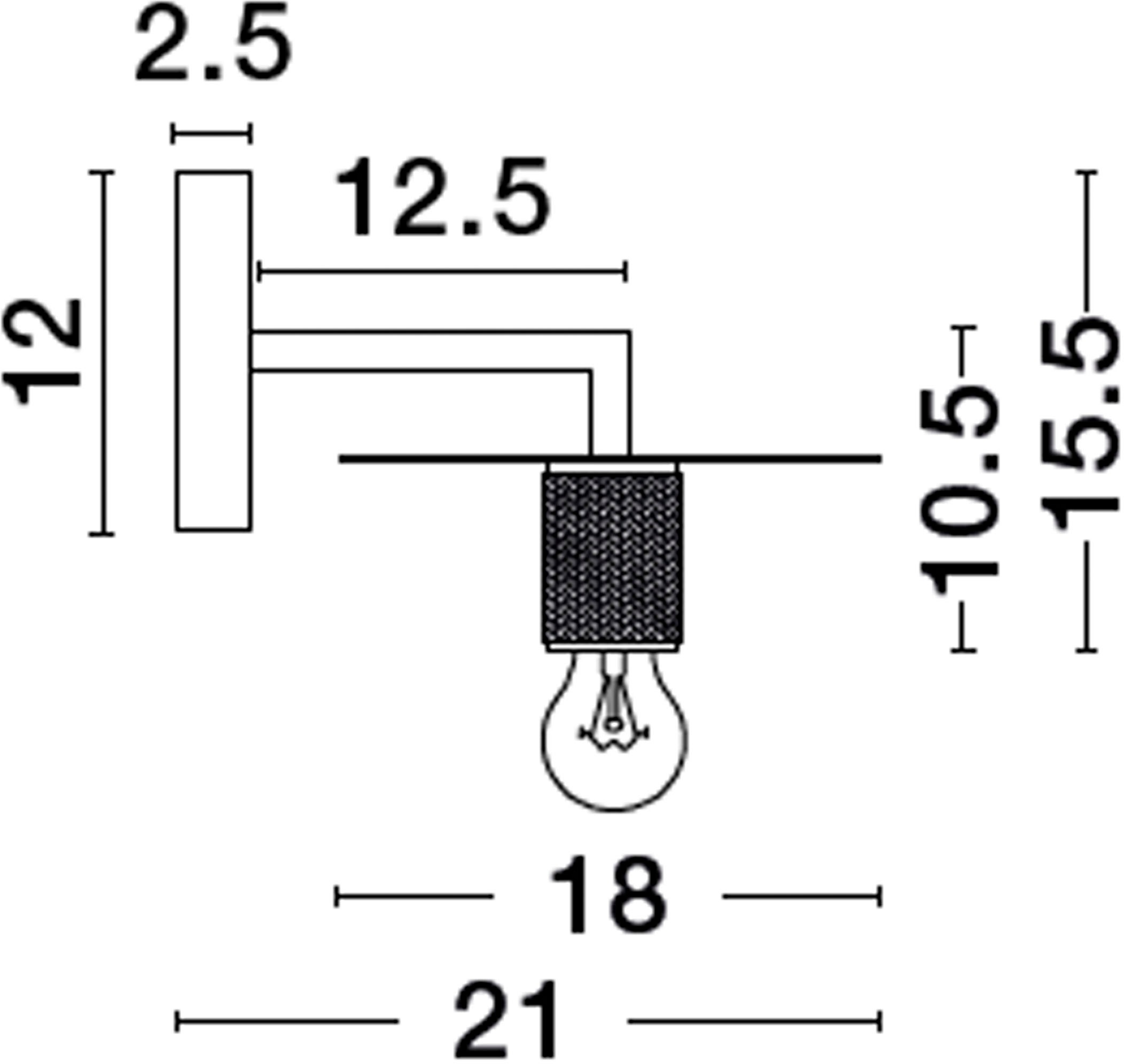 Nova Luce Wandleuchte »ROYAL«, 1 flammig, Leuchtmittel E27 | ohne Leuchtmittel, Ohne Leuchtmittel