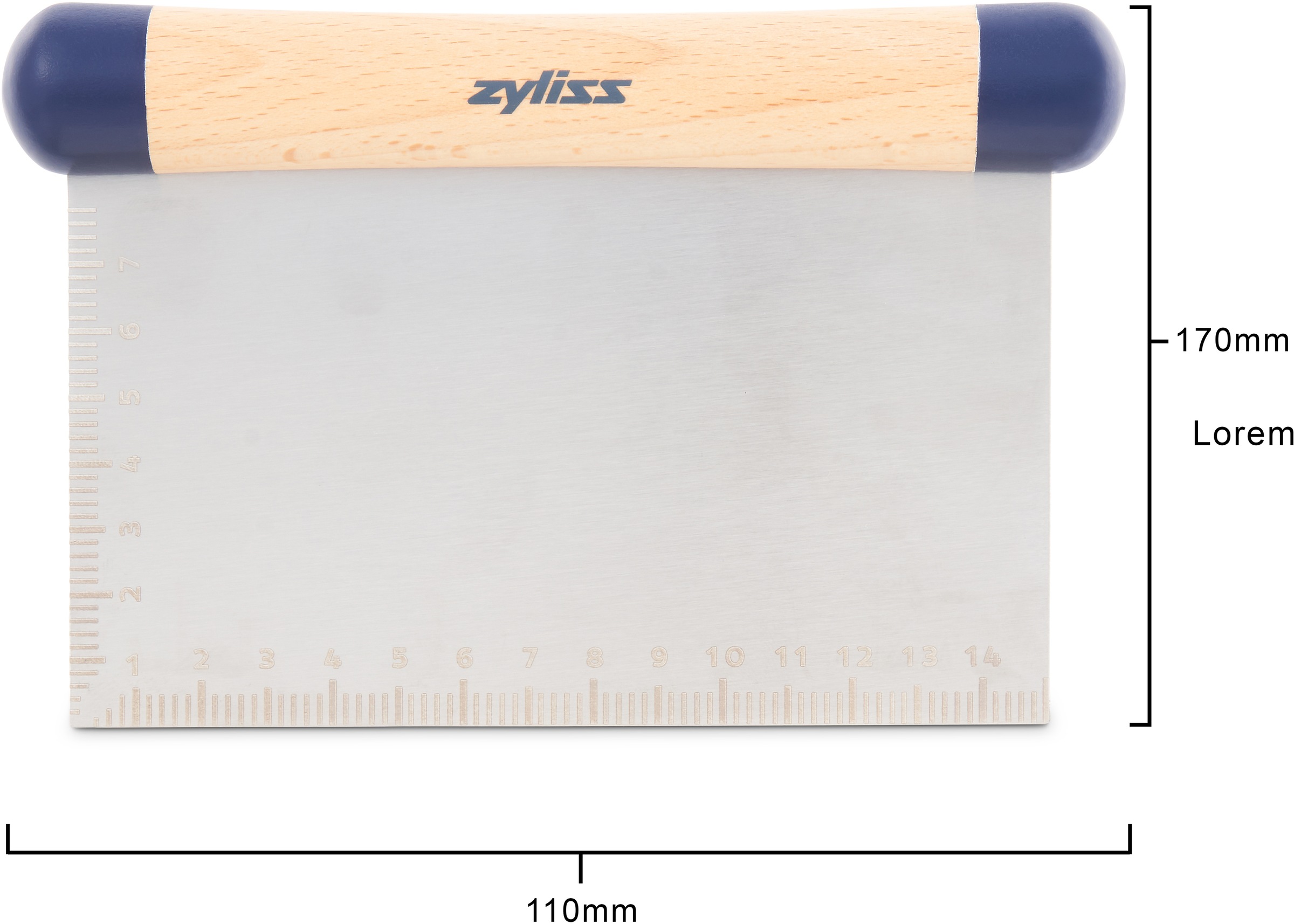 zyliss Teigspachtel, aus Buchenholz/Edelstahl