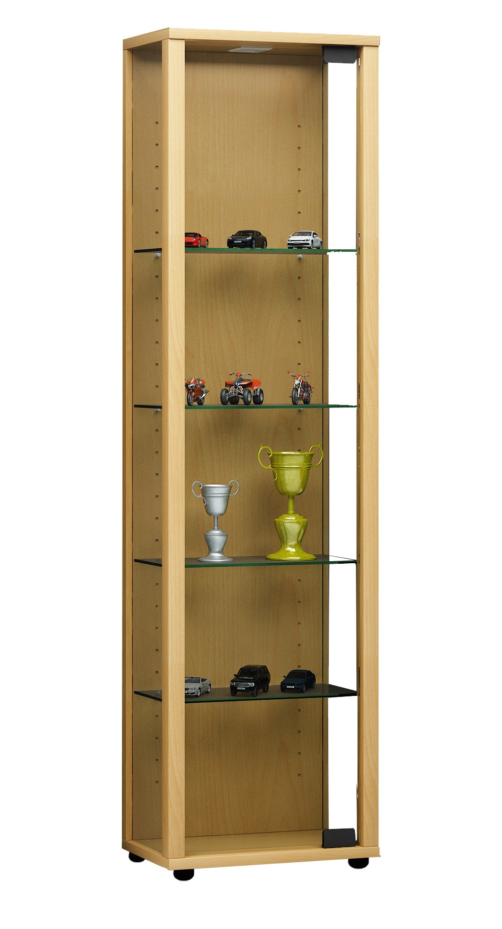 VCM "Holz Glas Stand Vitrine Sammelvitrine Edana Mini" 1 Stk. tlg.