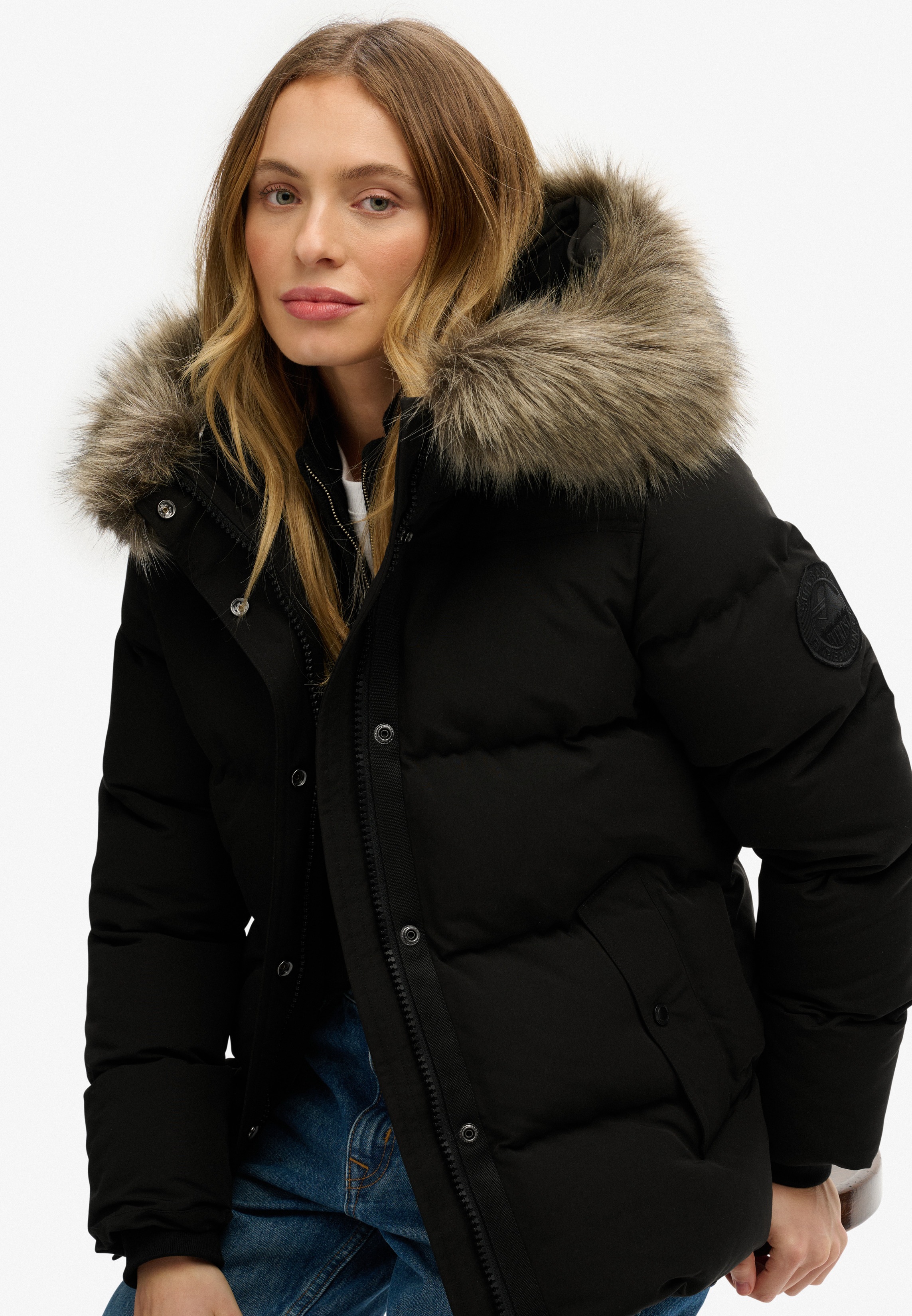 Thumbnail - Superdry Steppjacke "EVEREST 5 BAFFLE PUFFER JKT" mit Kapuze Kunstfaser, relaxed fit