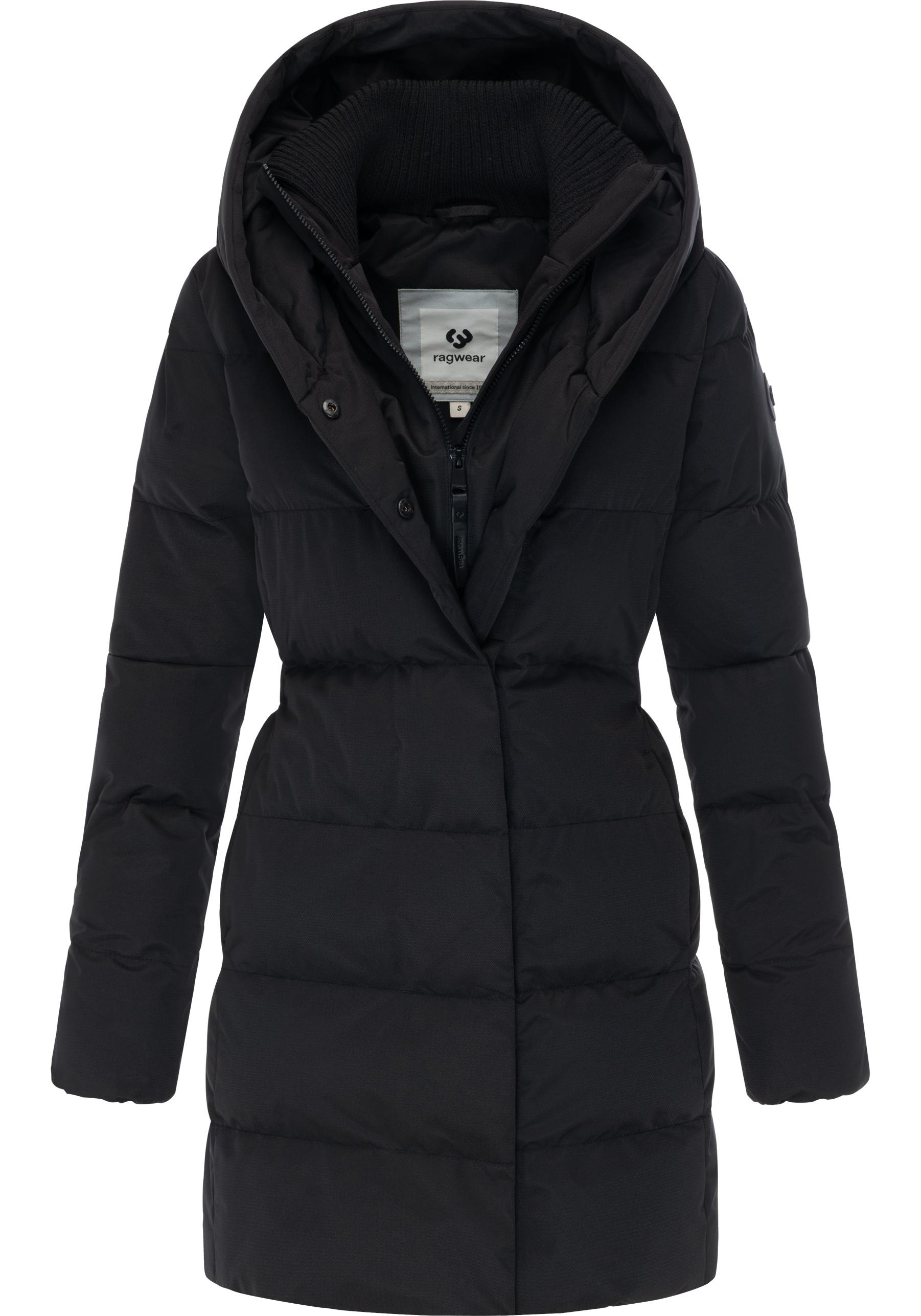 Ragwear Steppmantel »Niani YOUMODO«, Warmer Wintermantel mit hohem Kragen und Kapuze