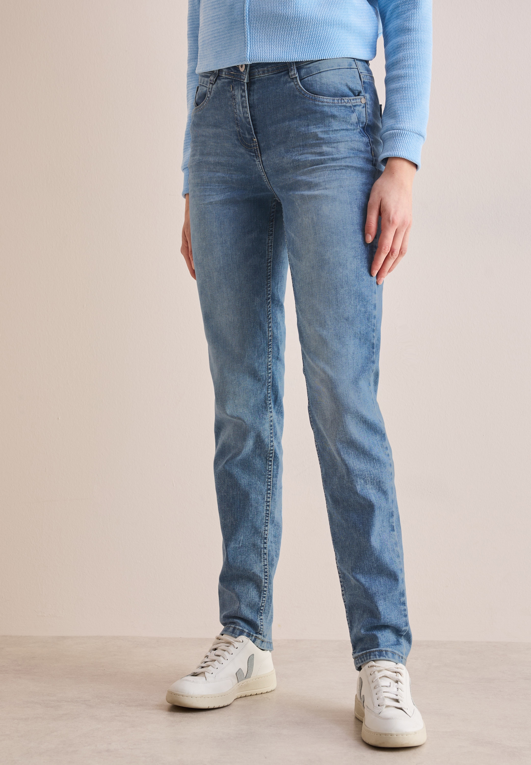 Cecil Slim-fit-Jeans, High Waist