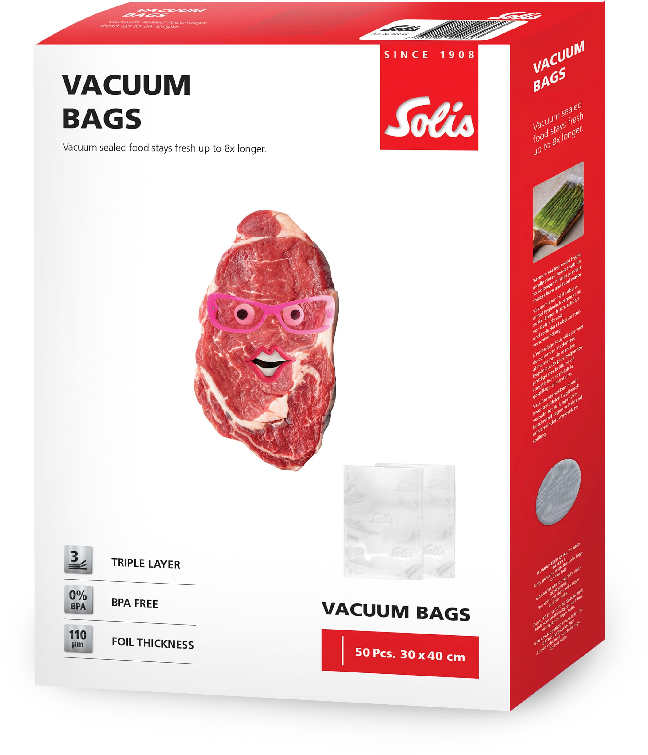 SOLIS OF SWITZERLAND Vakuumierbeutel »922.64«, (Packung, 1 tlg.), 50 Beutel 30x40 cm