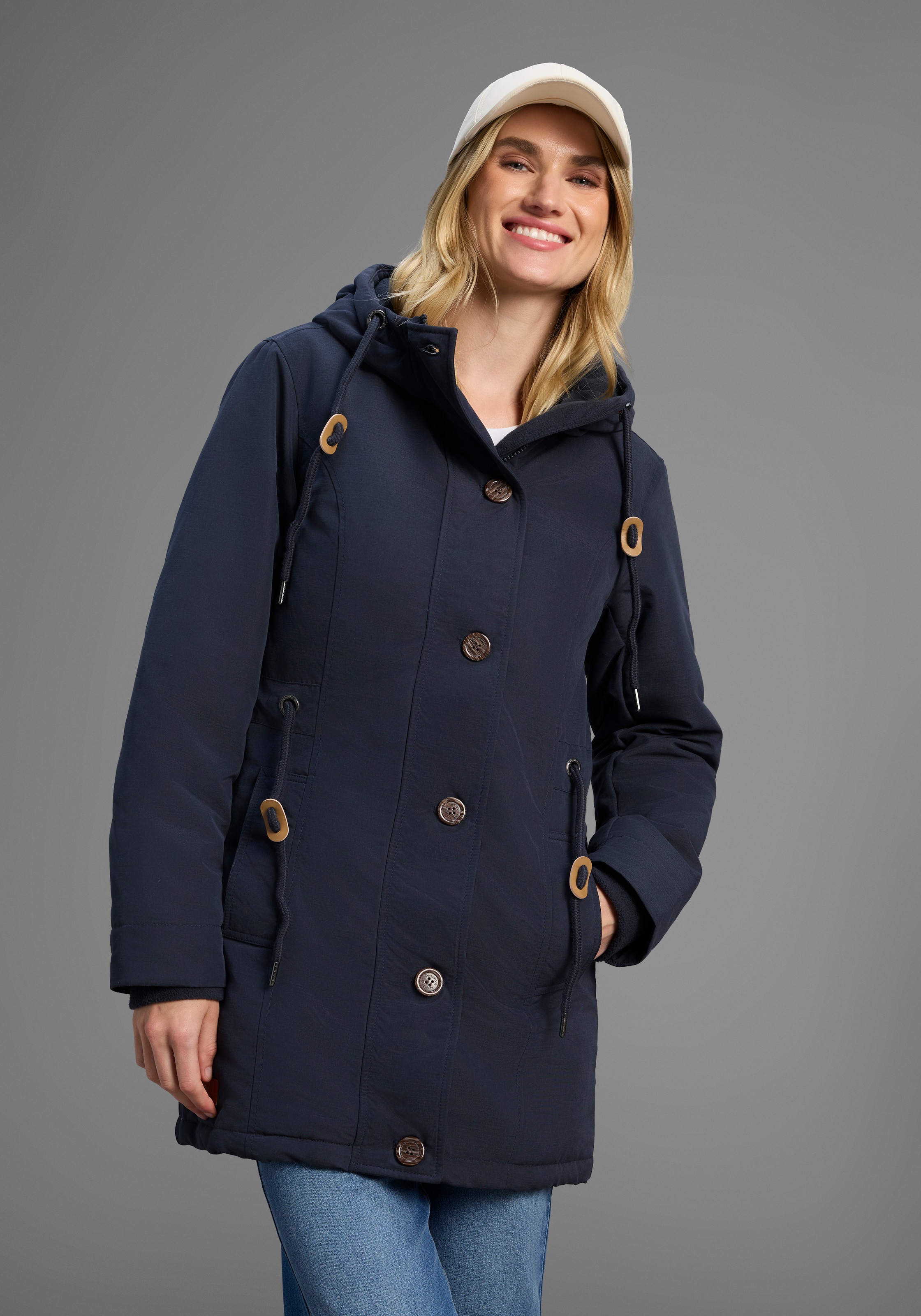 KangaROOS Winterjacke, mit Kapuze, für die kalte Jahreszeit, aus leichtem W günstig online kaufen