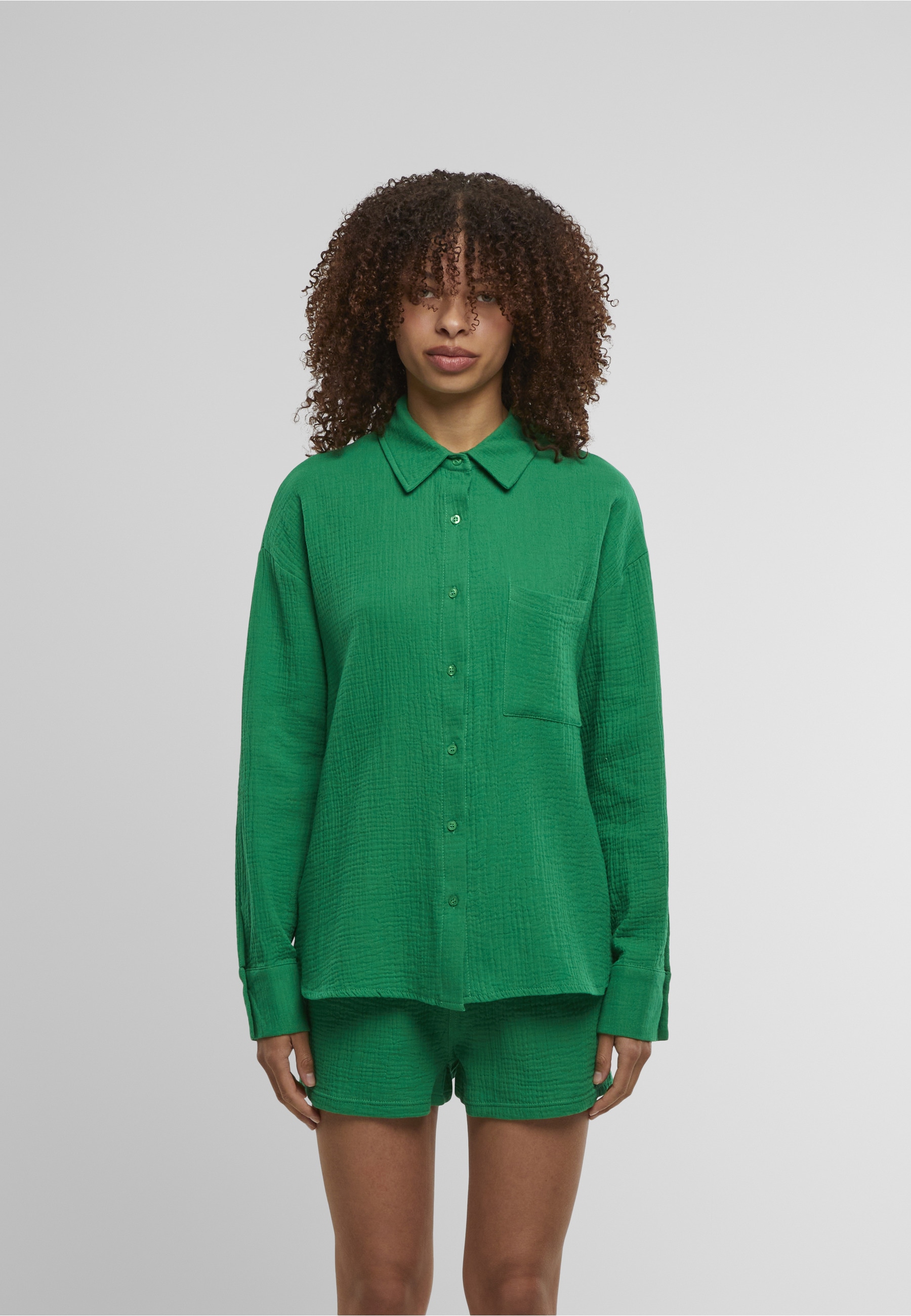 URBAN CLASSICS Klassische Bluse »Urban Classics Ladies Oversized Musselin Blouse«