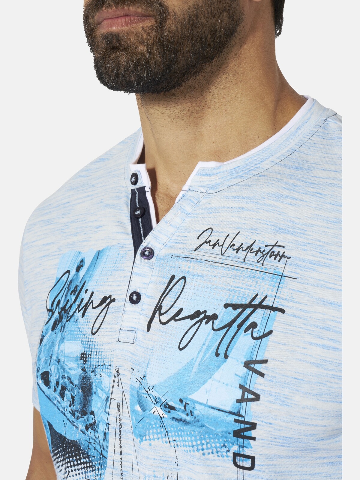 Jan Vanderstorm V-Shirt »T-Shirt TJELVAR«