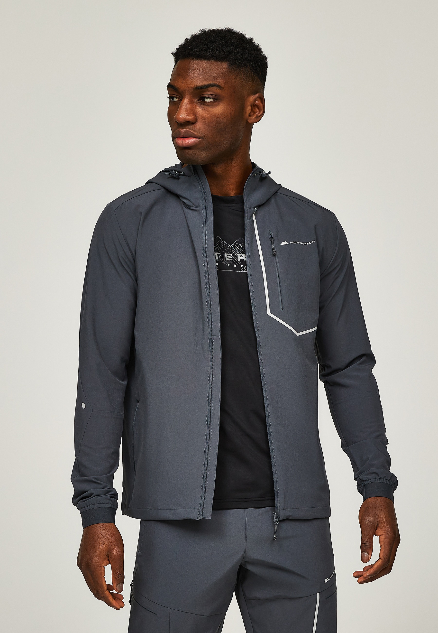 Monterrain Outdoorjacke »Monterrain RAMBLE 3.0 WOVEN HOODY« 1 Stk. tlg. mit Kapuze