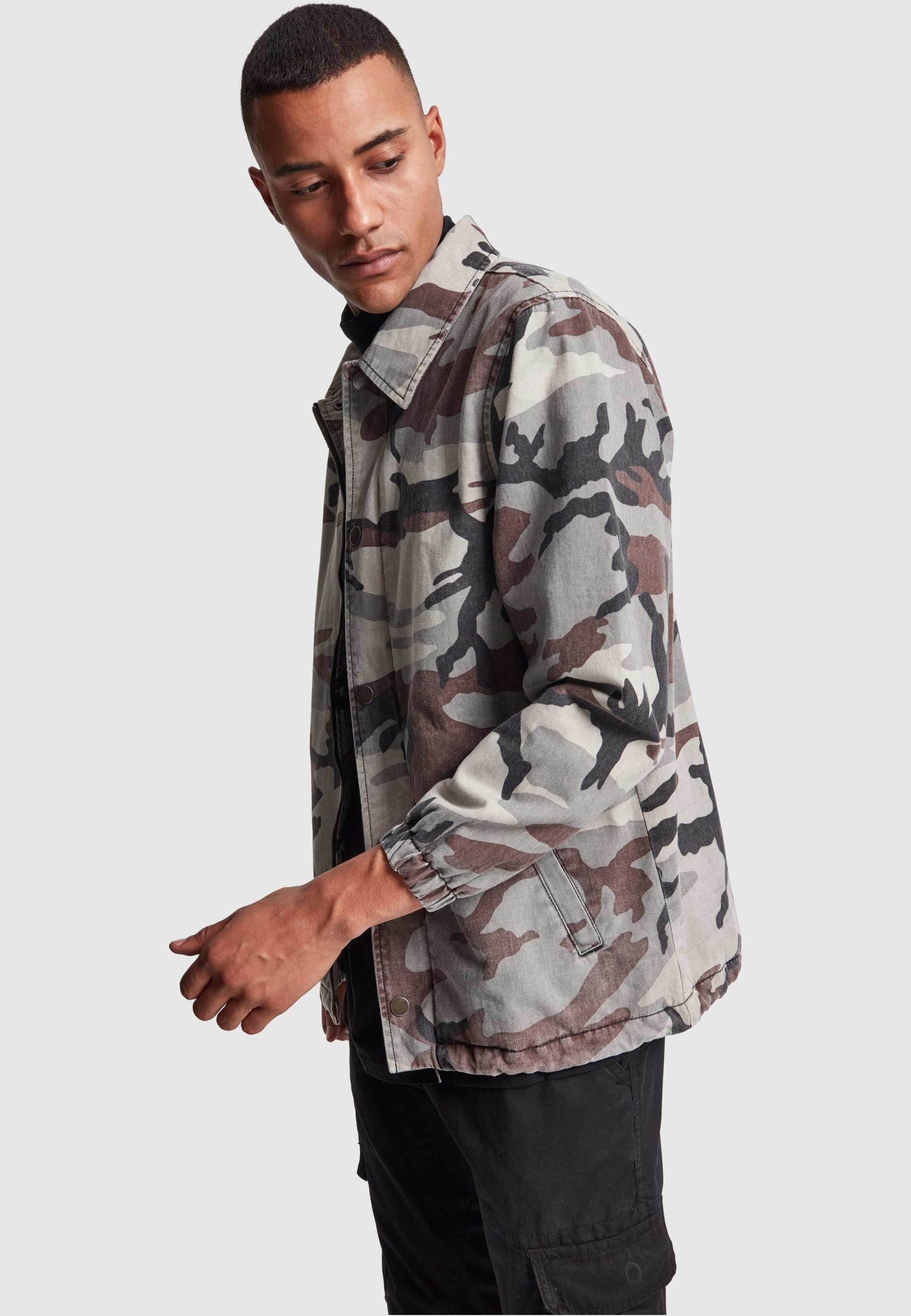 URBAN CLASSICS Allwetterjacke »Urban Classics Herren Camo Cotton Coach Jacket«, (1 St.), ohne Kapuze