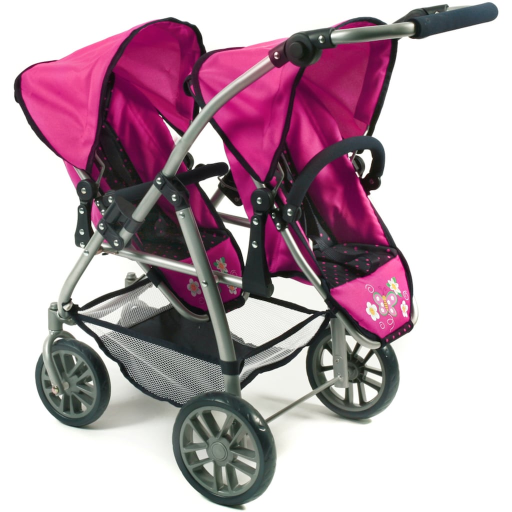 CHIC2000 Puppen-Zwillingsbuggy »Vario Navy Pink«