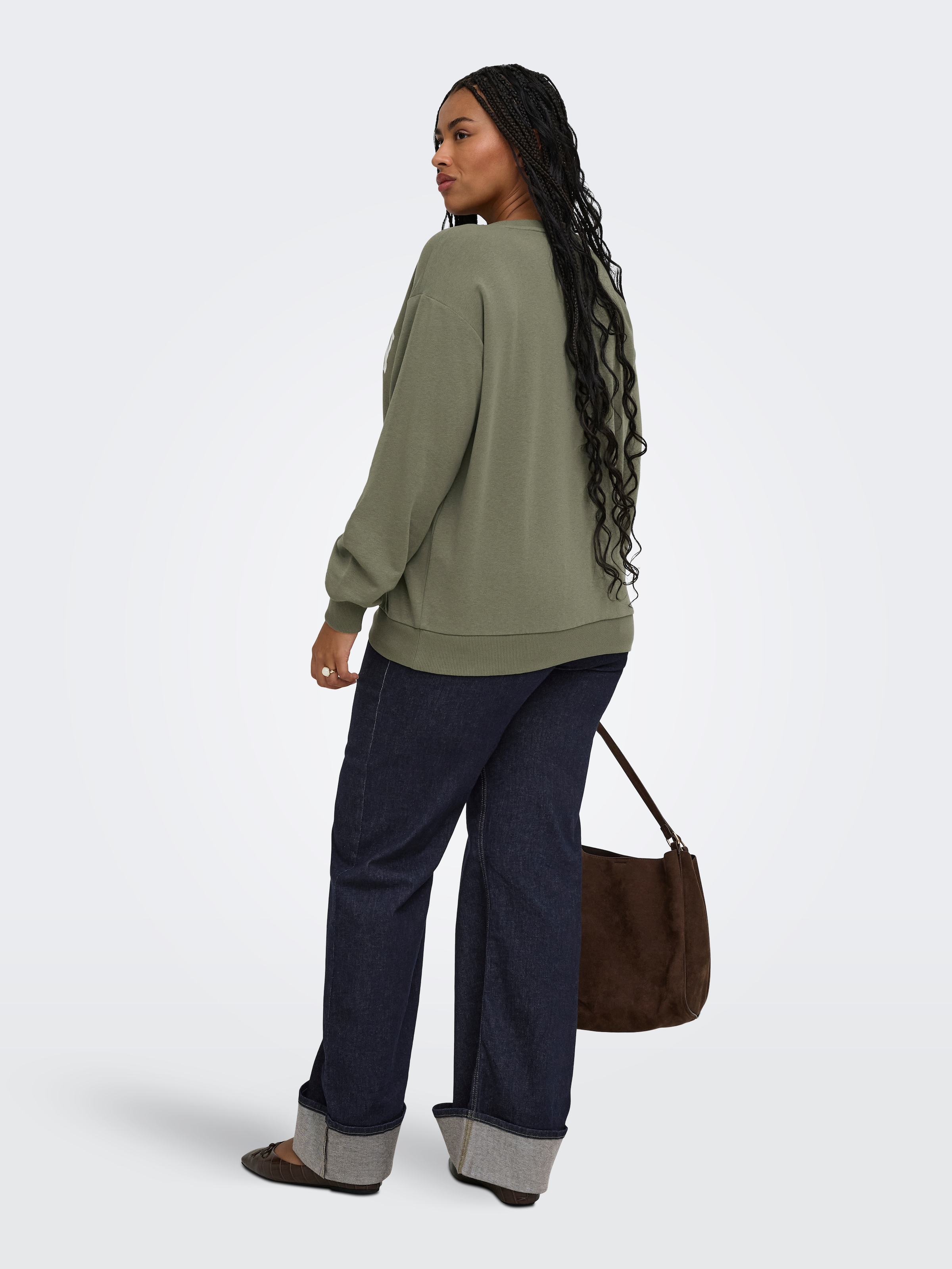 ONLY CARMAKOMA »CARAMELIA LS O-NECK SWEAT JRS«, Baumwollmischung, regular fit
