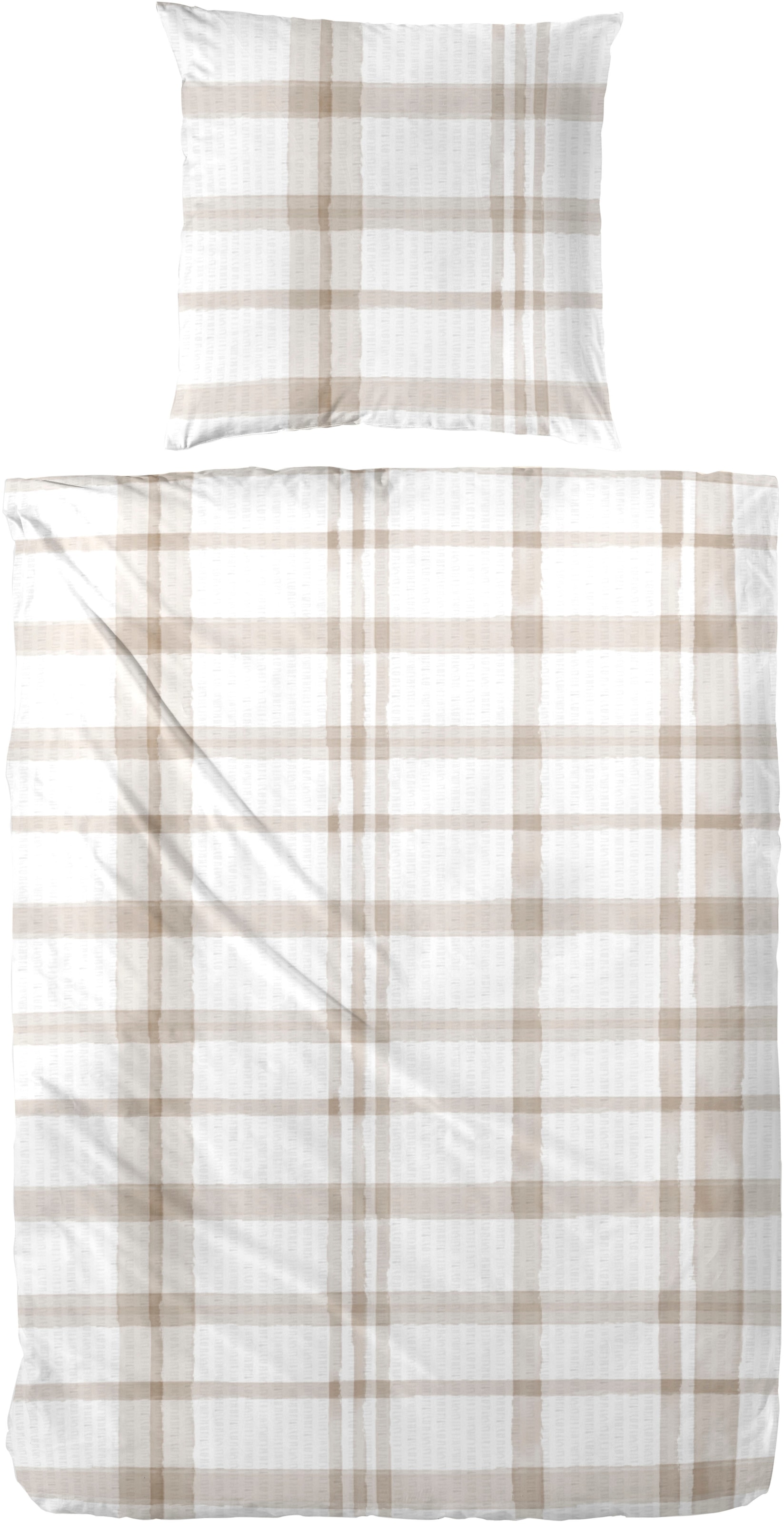 Primera Bettwäsche "Primera Soft-Seersucker-Bettwäsche Casilla" 2 Stk. in einem klassischen Karo-Design