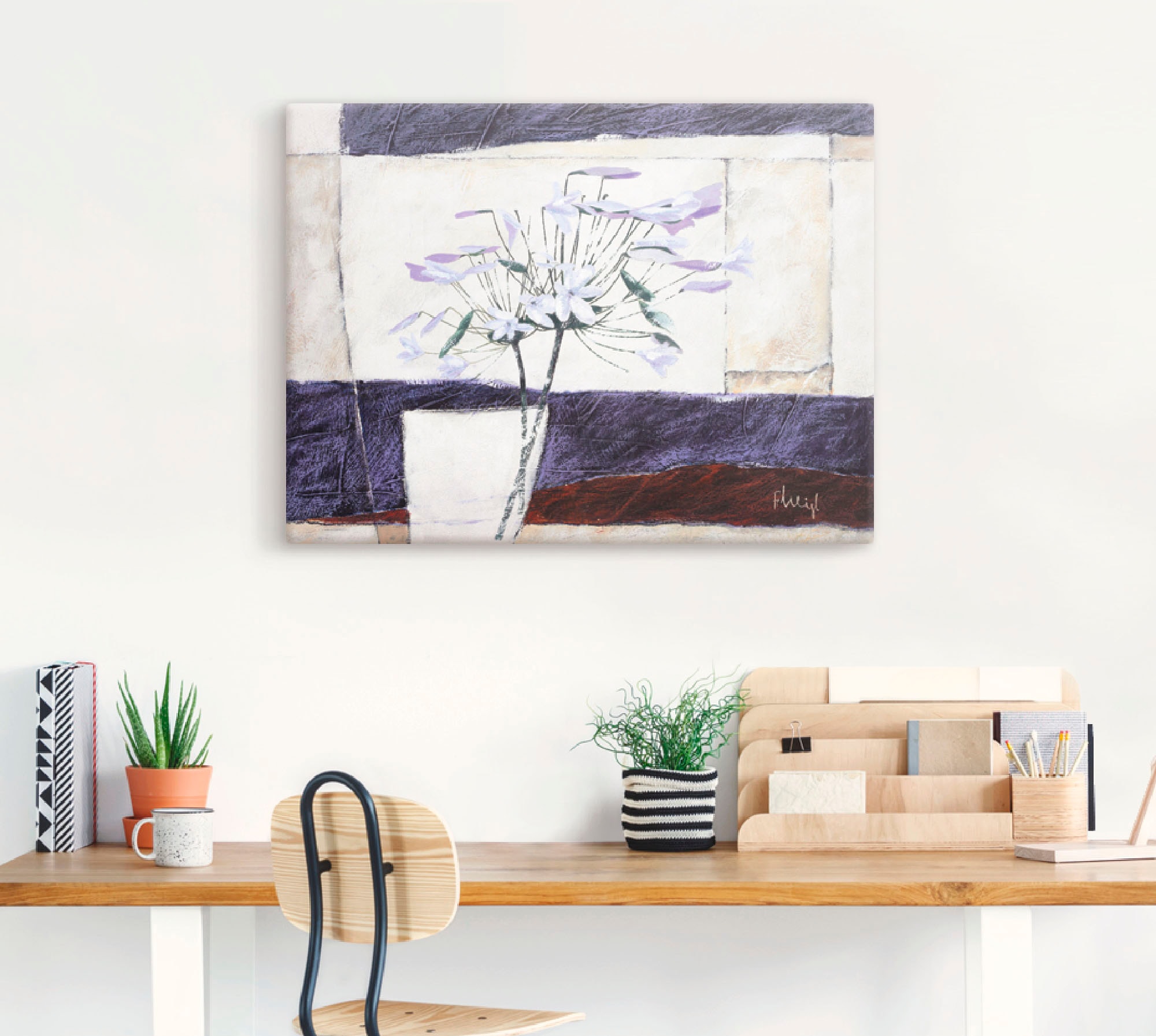 Artland Wandbild »Morning Glory Village«, Blumen, (1 St.), als Leinwandbild, Wandaufkleber oder Poster in versch. Größen