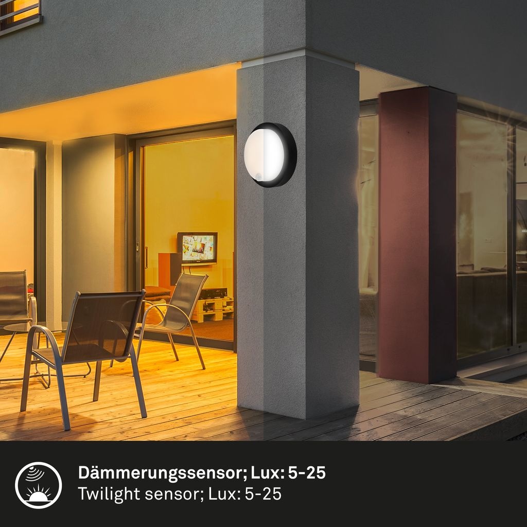 Briloner Leuchten Außen-Wandleuchte »Akku LED Außenwandleuchte mit Bewegungsmelder, Kunststoff, schwarz«