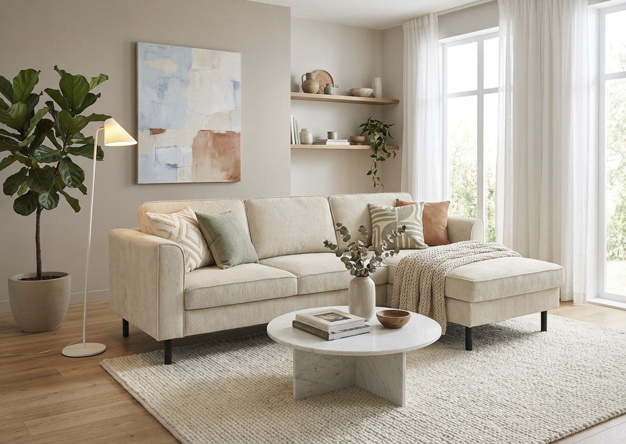 Home affaire Ecksofa "Booster II, whlw. mit Schlaffunktion & Bettkasten, Fuß schwarz" Recamiere beidseitig montierbar,L-Form, in Cord & Struktur LEO o. LINO