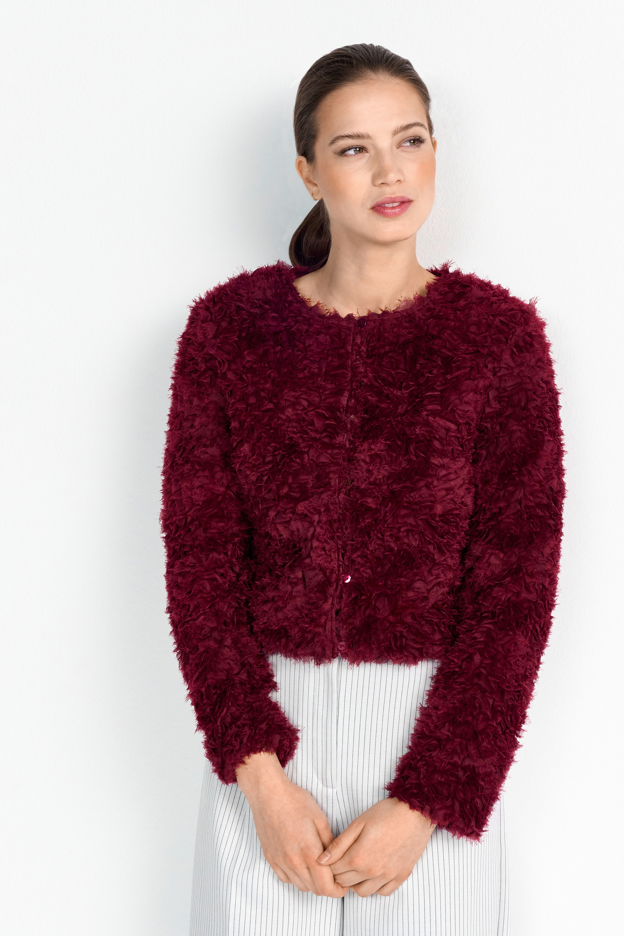 RICHROYAL Fellimitatjacke, ohne Kapuze, Mit Rundhalsausschnitt günstig online kaufen