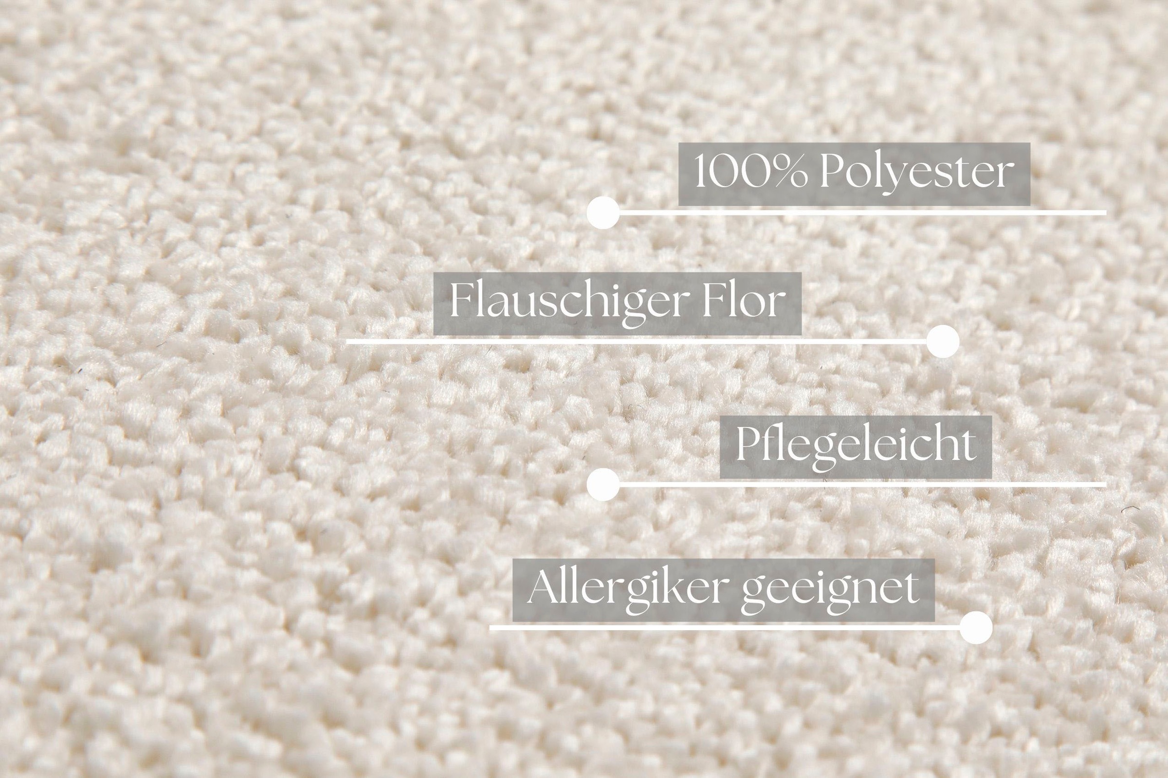 my home Hochflor-Teppich »Yvaine«, rund, 25 mm Höhe, Langflor, Shaggy, dichter weicher Hochflor, meliert, Wohnzimmer
