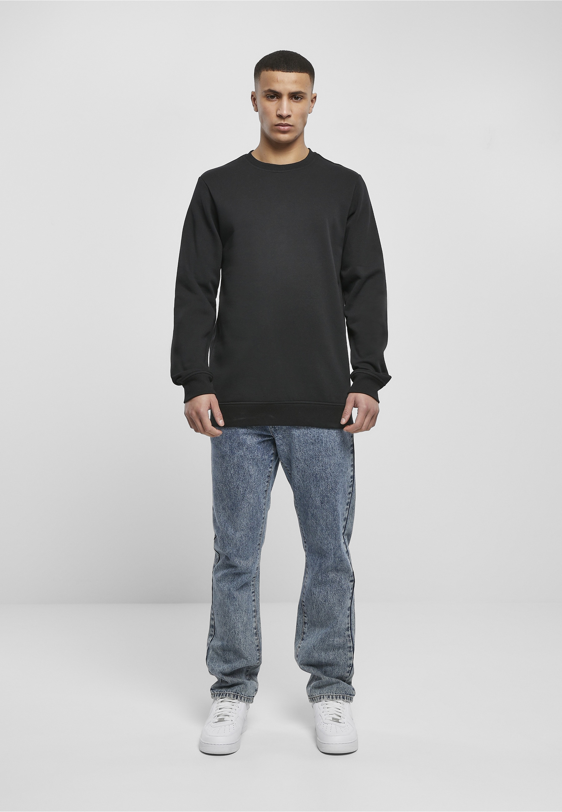 URBAN CLASSICS Sweater »Urban Classics Herren Basic Terry Crew«, 1 Stk.
