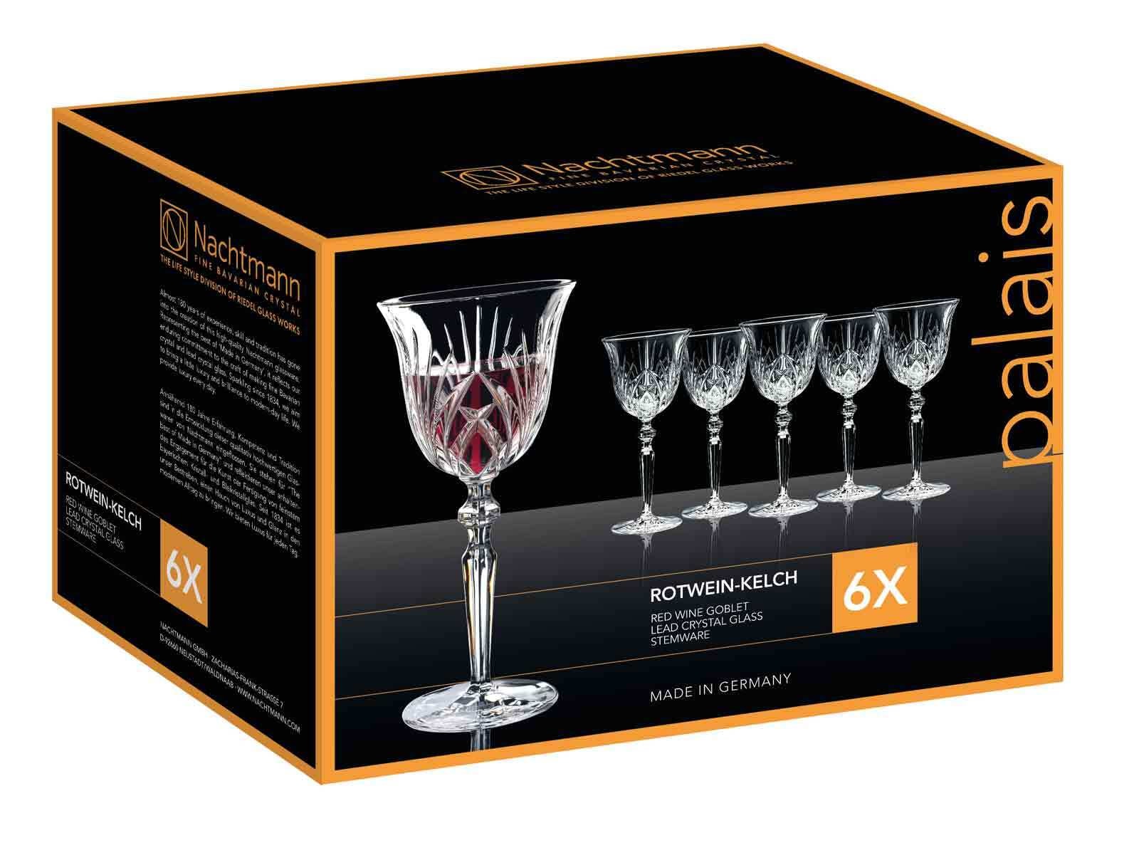 Nachtmann Rotweinglas »Rotweingläser Palais 230 ml 6er Set transparent«