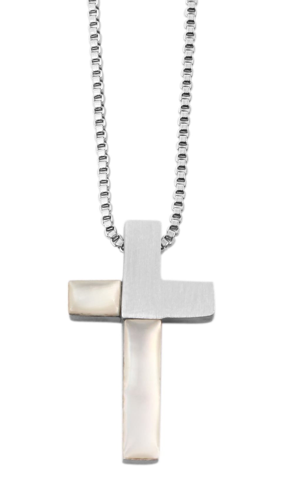 ADELIA ́S Damen Kette ohne Anhänger "Halskette mit Anhänger – Kreuz aus Edelstahl", 48cm, Edelstahl, silber, Edelstahl, Halsketten, Perfekt als