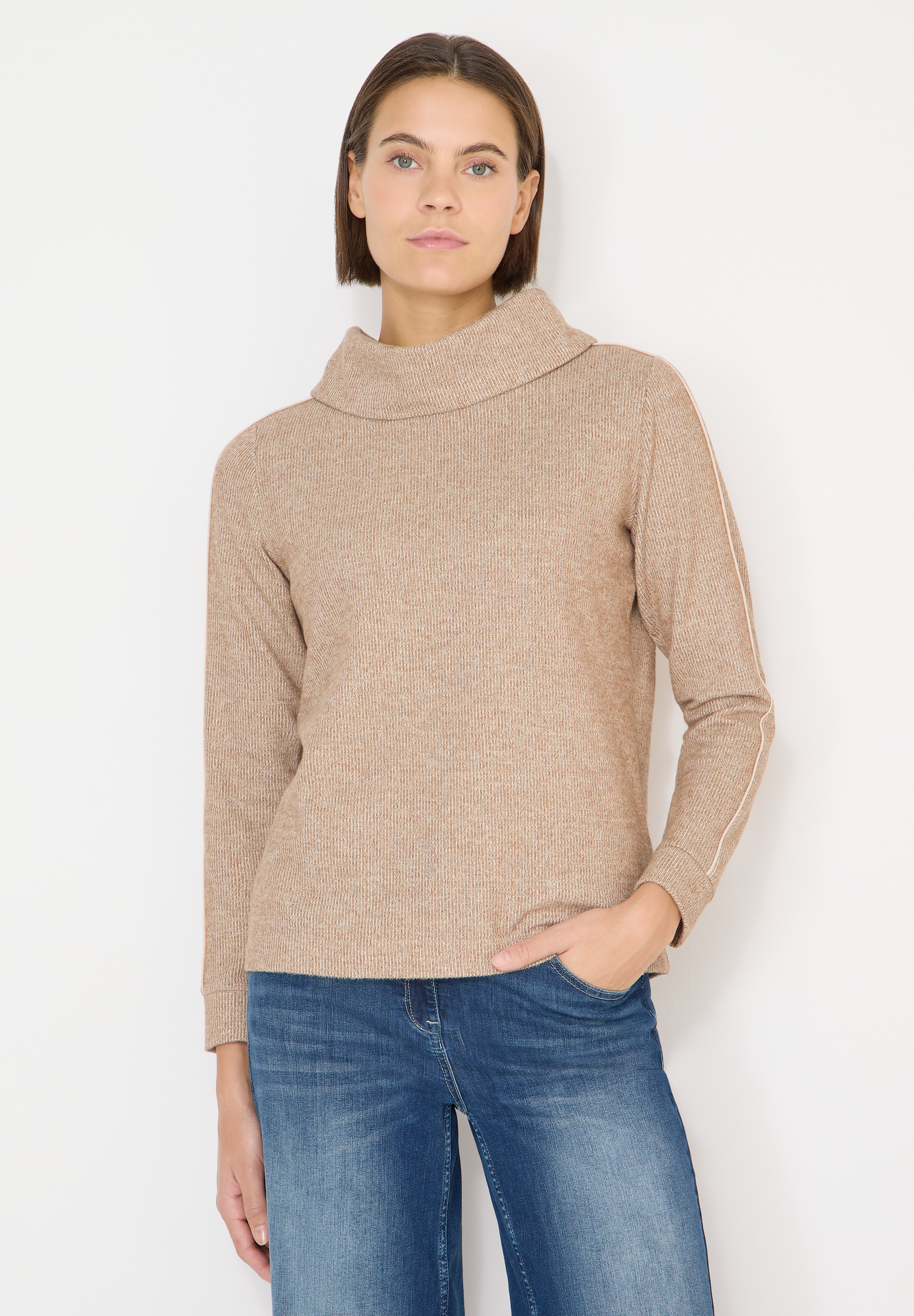 Cecil Langarmshirt aus strecthigem Viskosematerial günstig online kaufen