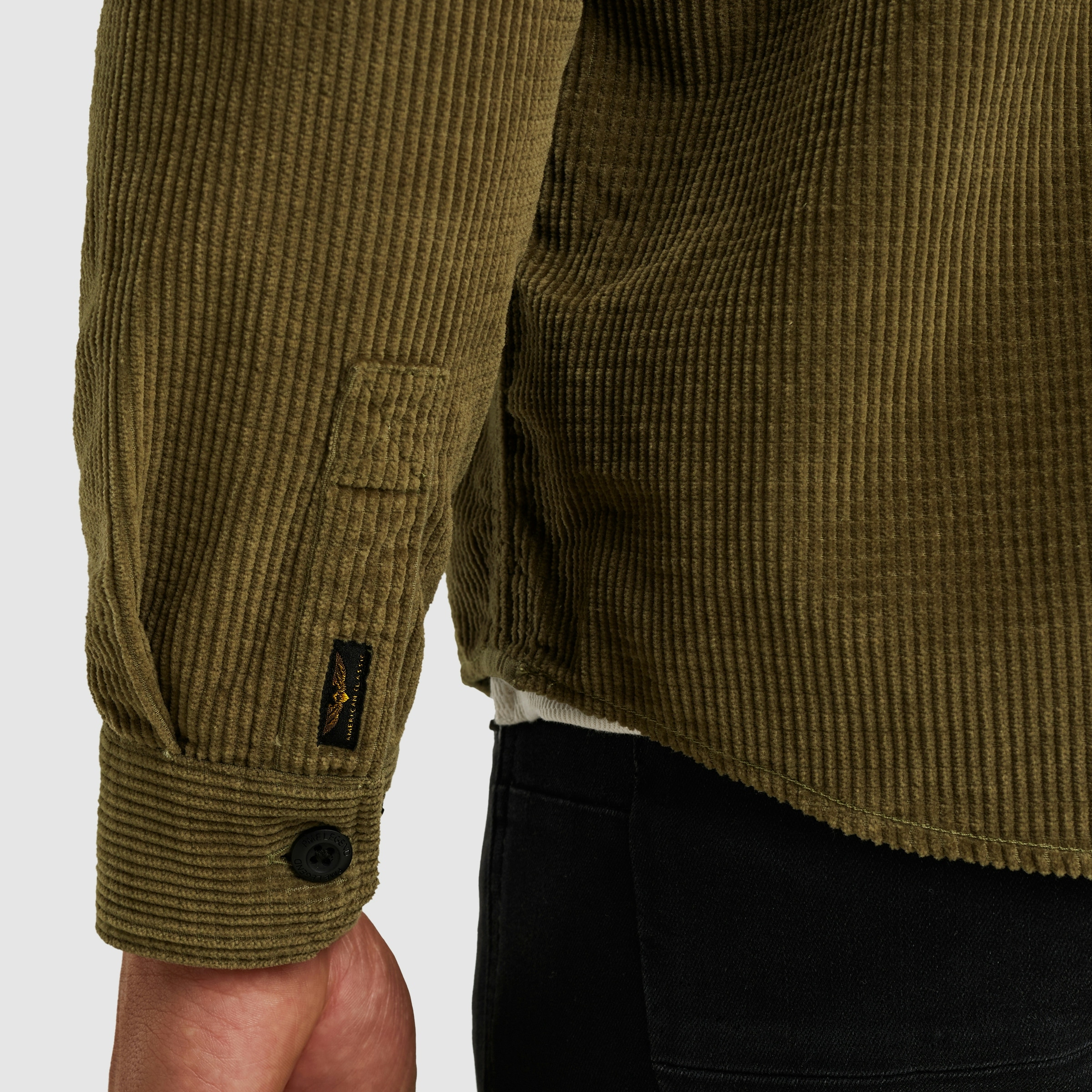 PME LEGEND Langarmhemd , aus softem Cord, mit Knopfleiste
