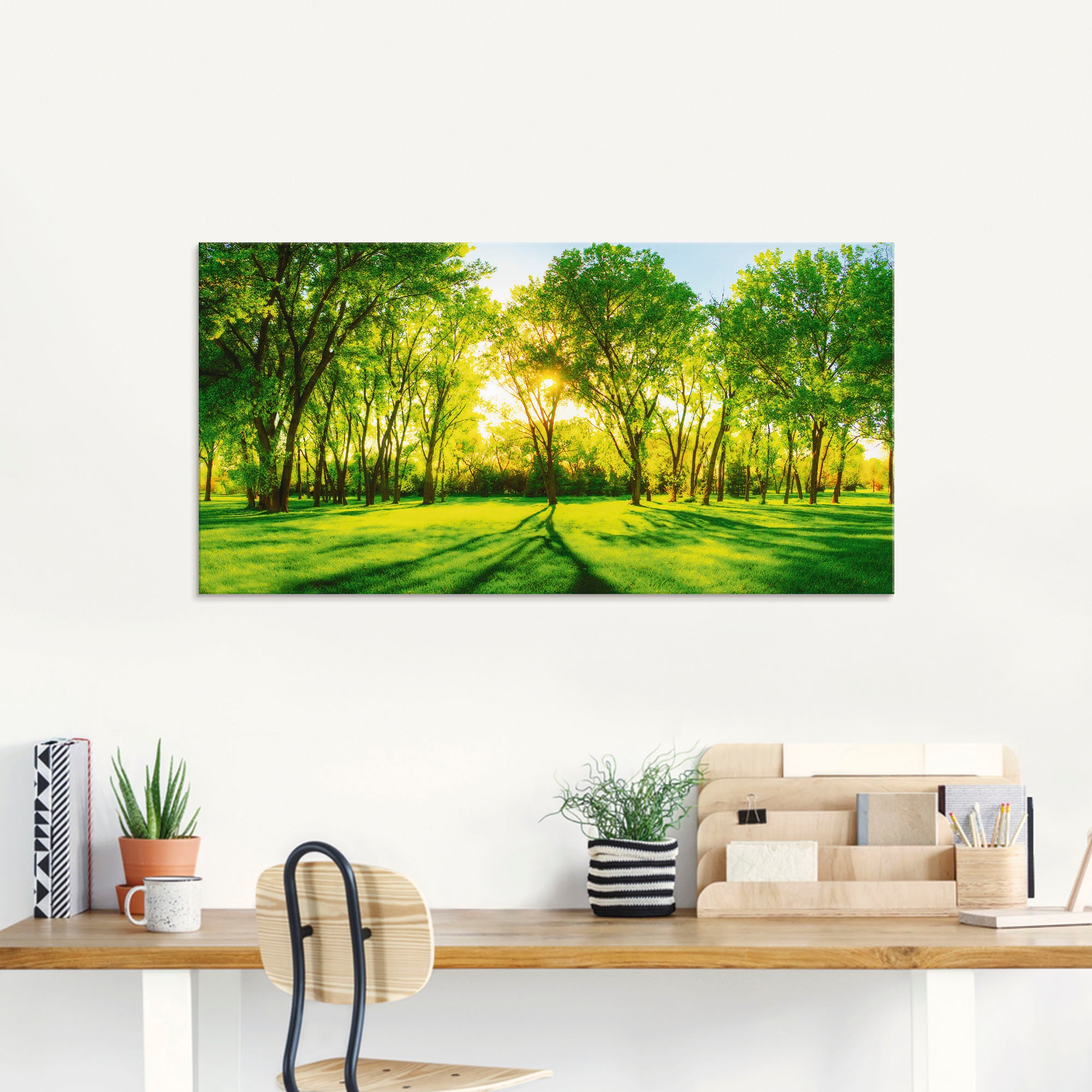 Artland Glasbild "Frühlingswärme II" Wiesen & Bäume 1 Stk. tlg. in verschie günstig online kaufen