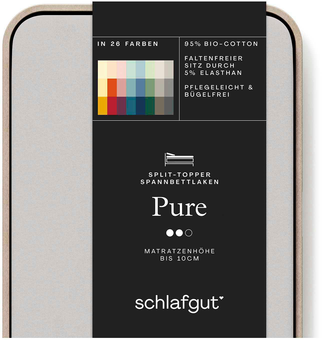 Schlafgut Spannbettlaken »Pure Split-Topper«, MADE IN GREEN by OEKO-TEX®