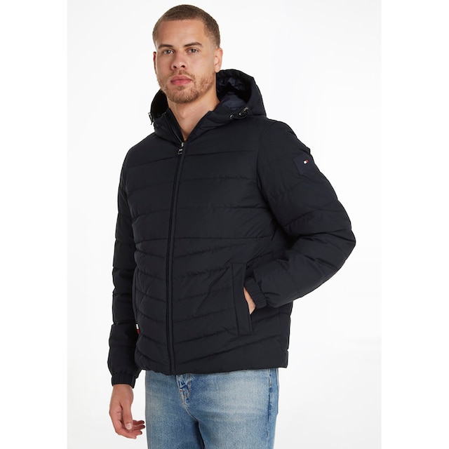 Tommy Hilfiger Steppjacke »BRANDED HOODED JACKET«, mit Kapuze, im  hochgeschlossenen Design ▷ kaufen | BAUR