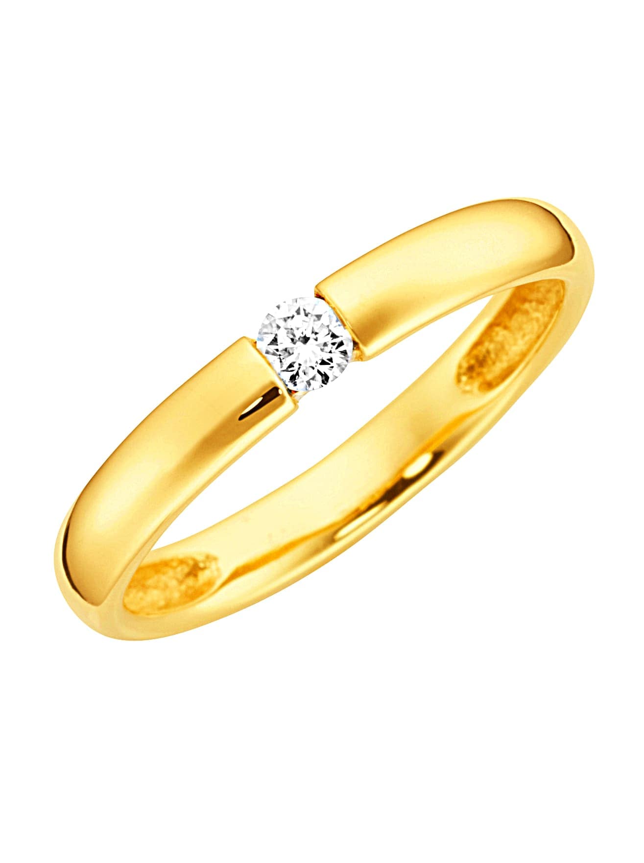 Fingerring LADY Gr. 21, gold (gelbgold 375), Fingerringe, Damen, 21, Gold Metall, Gold, Metall, Fingerring 5