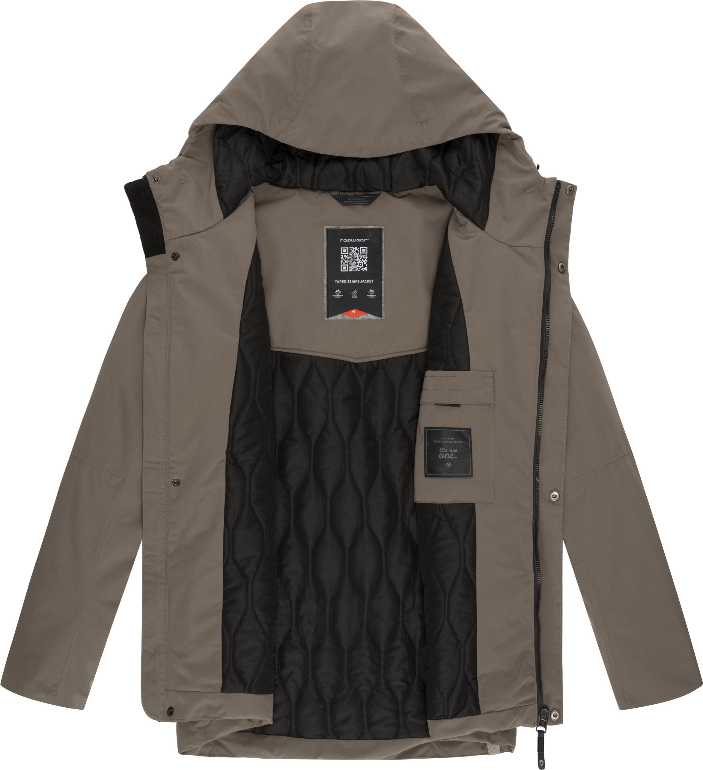 Ragwear Winterjacke »Hatar«, mit Kapuze, Wasserdichte Herren Outdoorjacke mit großer Kapuze