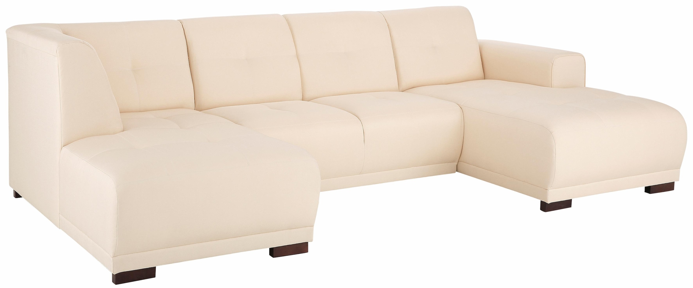Home affaire Wohnlandschaft »Langeland U-Form«, incl. 2 Zierkissen, Recamiere wahlweise links oder rechts