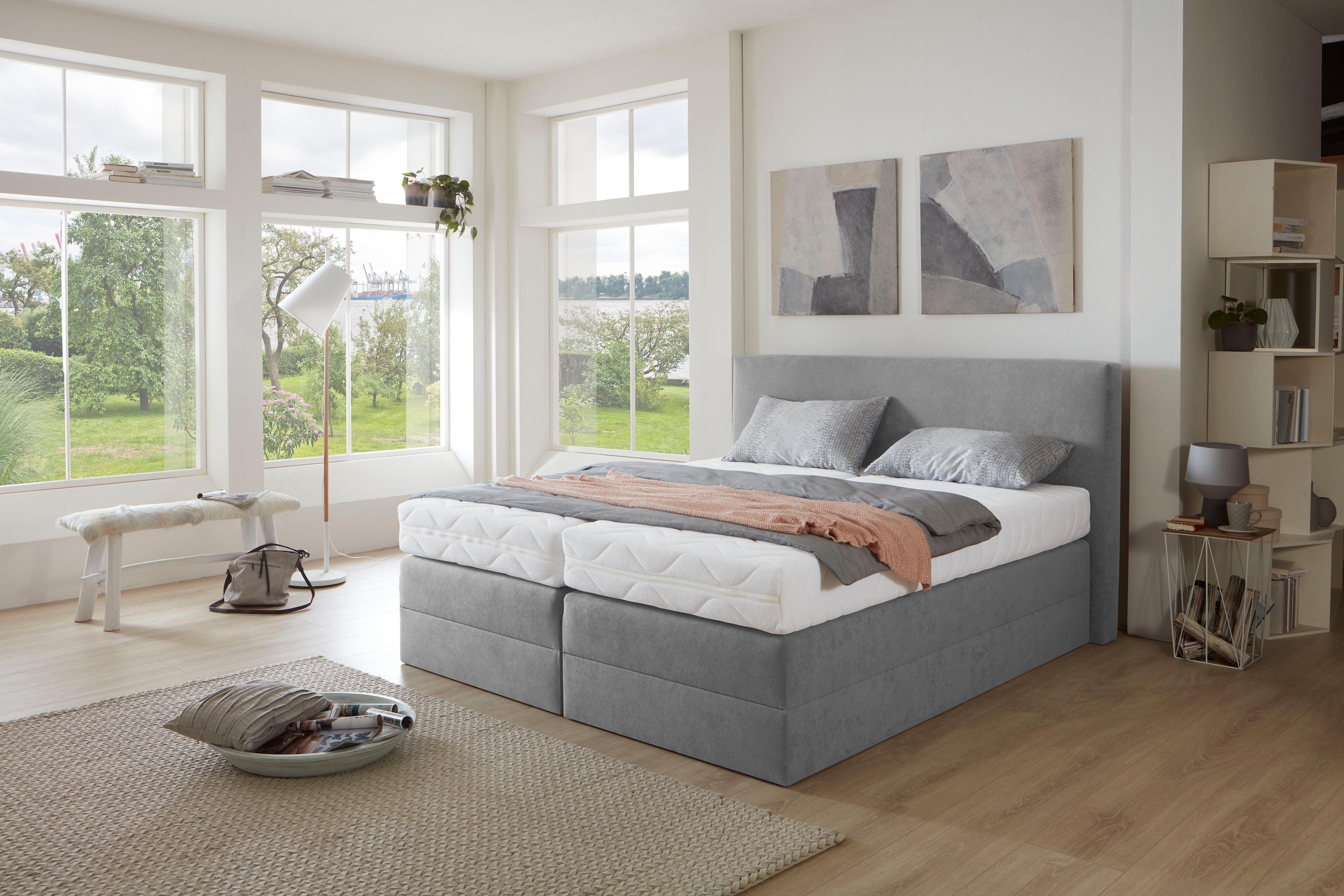 Westfalia Schlafkomfort Boxspringbett, wahlweise mit Kaltschaum-Topper und versch. Matratzenarten/Härtegraden