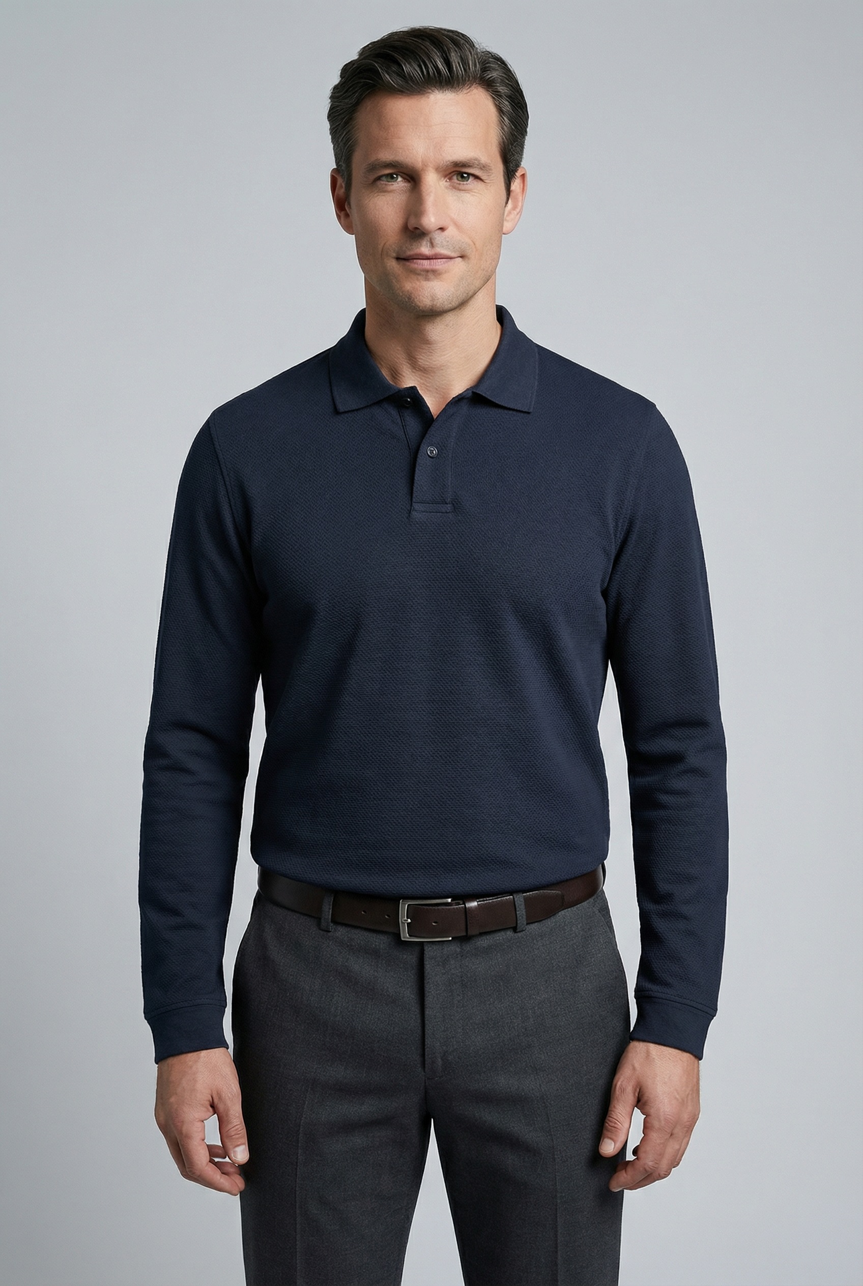 OLYMP Langarm-Poloshirt regular fit, basic, formbeständig günstig online kaufen