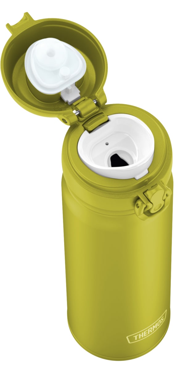 THERMOS Isolierflasche »ULTRALIGHT BOTTLE, doppelwandiger Edelstahl, spülmaschinenfest«, (1 tlg.), 10h heiß & 20h kalt, zerlegbares Safe Flow Lid