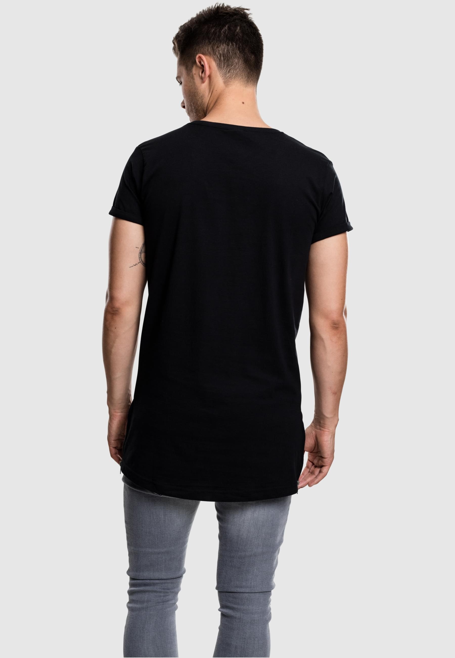 URBAN CLASSICS T-Shirt »Urban Classics Herren Long Shaped Side Zip Tee«, (1 tlg.)