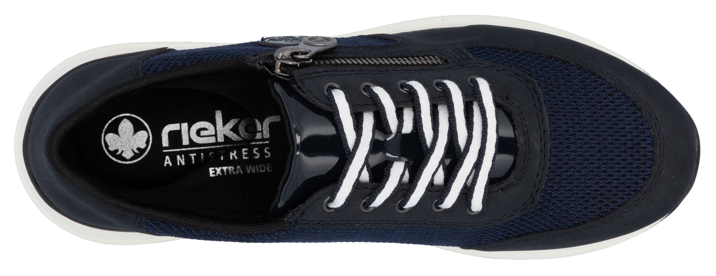 Rieker Sneaker, Freizeitschuh, Halbschuh, Schnürschuh im Materialmix