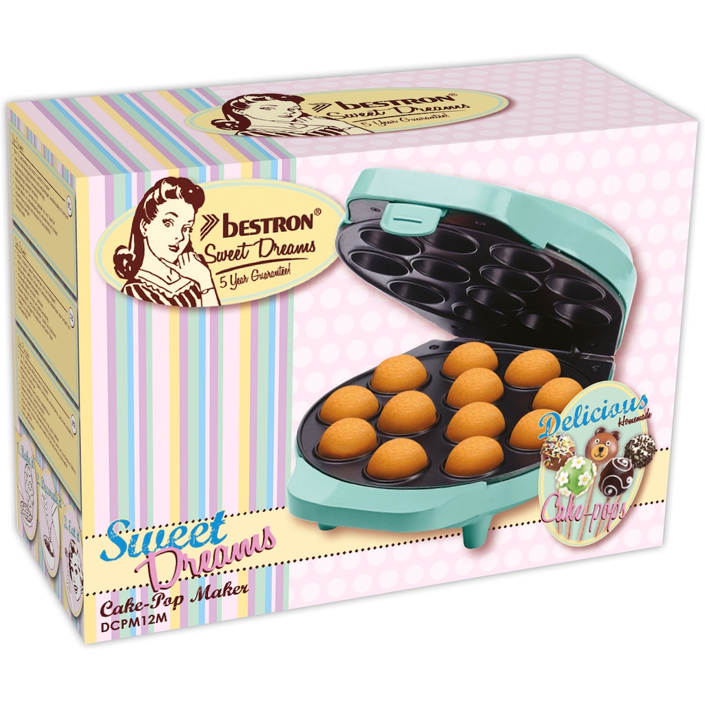 bestron Cakepop-Maker »DCPM12, Retro Design«, 700 W