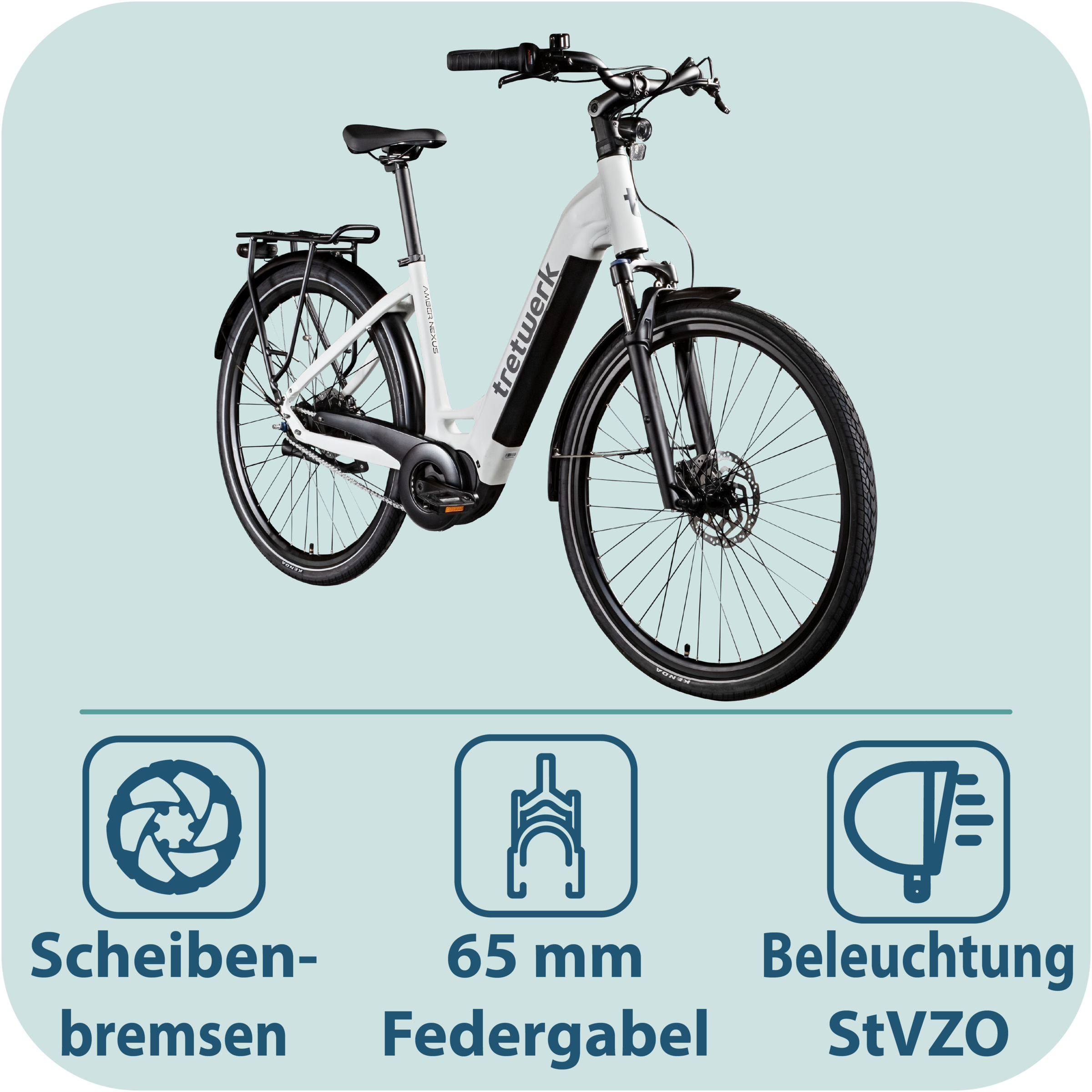 Tretwerk »Amber Nexus« 8 Gang Nabenschaltung Mittelmotor 250 W Tretwerk Amber Nexus E Bike Damen 28 Zoll Elektrofahrrad 155 - 185cm