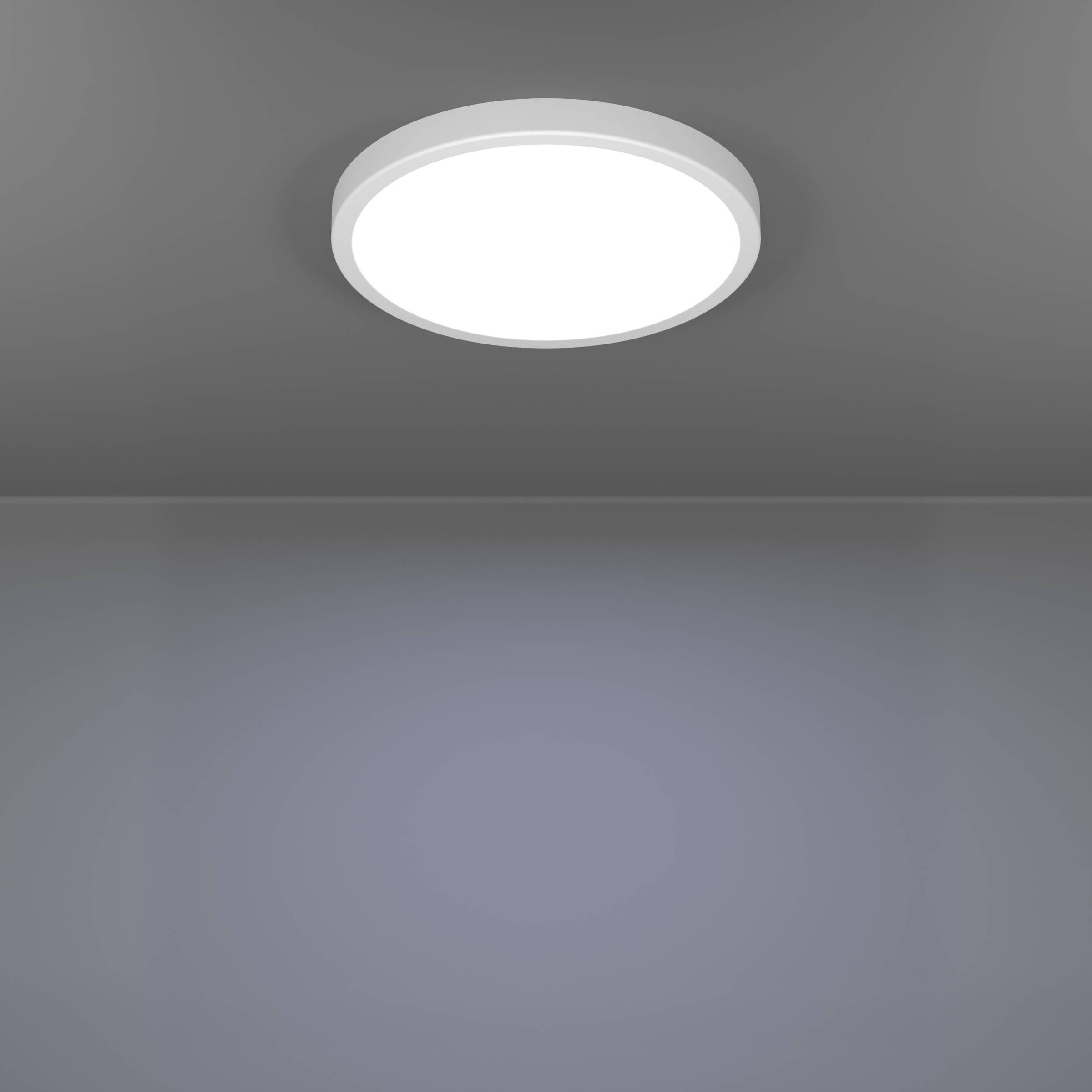 EGLO Aufbauleuchte »Fueva 6 Deckenleuchte, Aufbaulampe, Kunststoff, Deckenbeleuchtung« LED-Modul 1 Stk. Kaltweiß | Neutralweiß | Warmweiß Aufbauleuchte - H2,5 x Ø27,8 cm - weiß - 14,2W inkl.