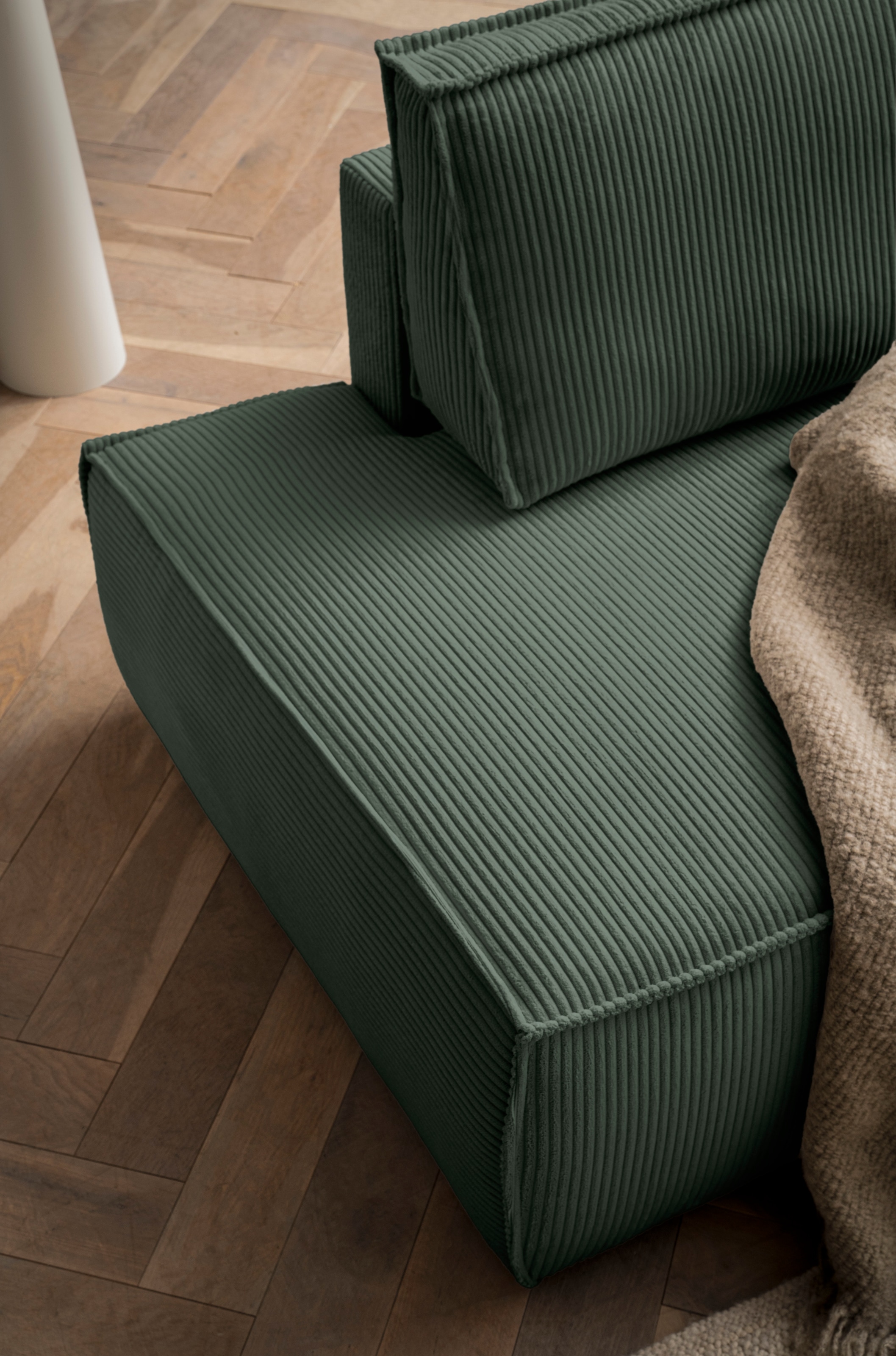 Home affaire Ecksofa »SHERWOOD, Schlafsofa in L-Form offen (275cm), Cord, Leinenoptik«, Schlaffunktion und Bettkasten, Kedernaht, hoher Sitz- & Liegekomfort