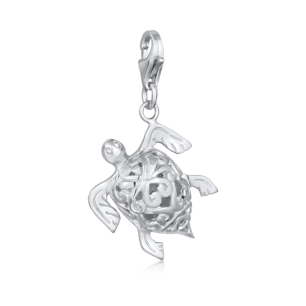 Nenalina Charm-Einhänger »Schildkröte Meer Strand Ornament Tier 925 Silber«