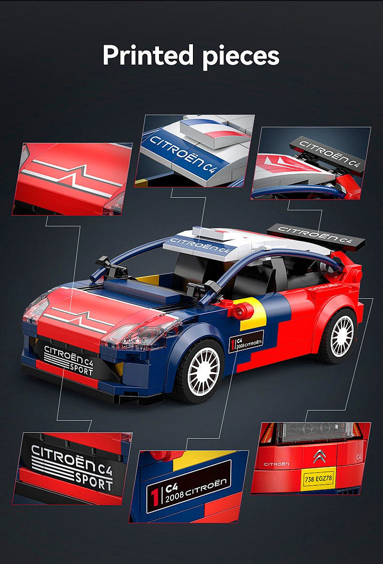 Jamara Konstruktions-Spielset »CaDA, Bricks, 2008 Citroën C4 WRC (402872)«