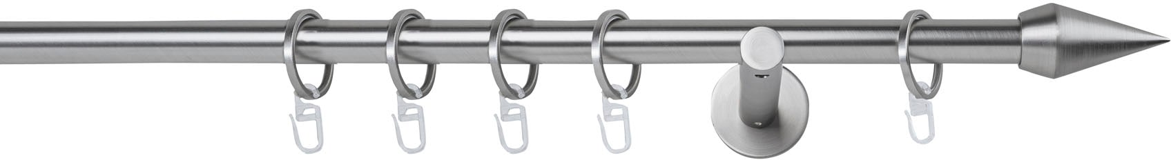 mydeco Gardinenstange »20mm Point Wandträger 12 cm«, 1 läufig-läufig, Fixmaß