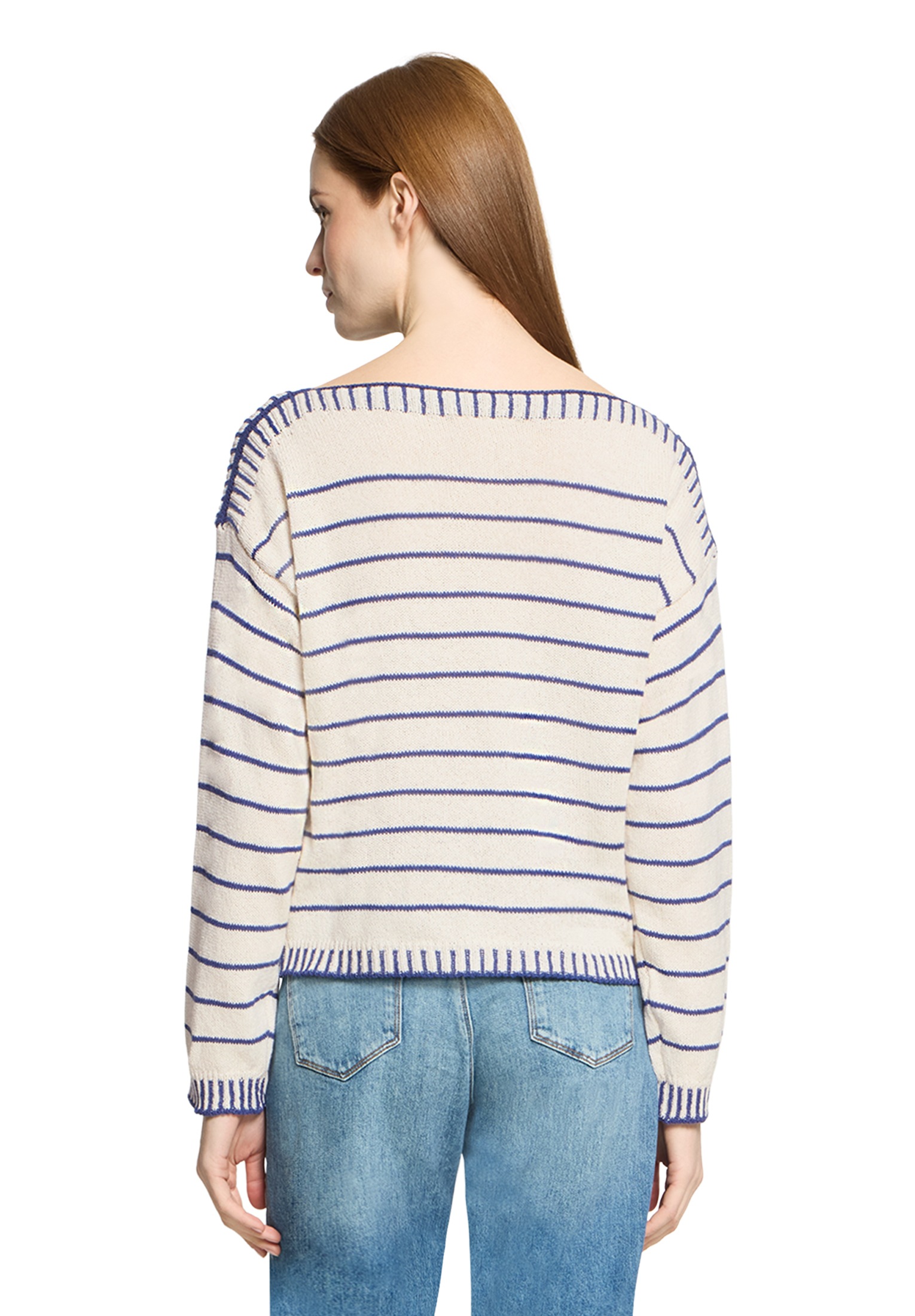 Cartoon Strickpullover »Damen mit U-Boot-Ausschnitt« 1