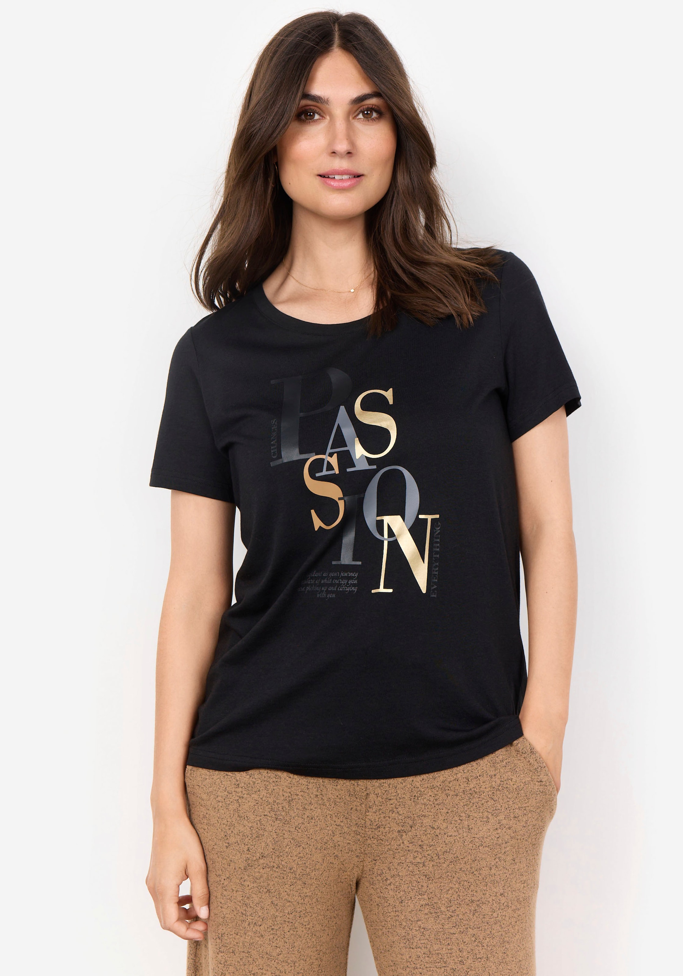 soyaconcept Kurzarmshirt "SC-FELICITY FP 472" günstig online kaufen